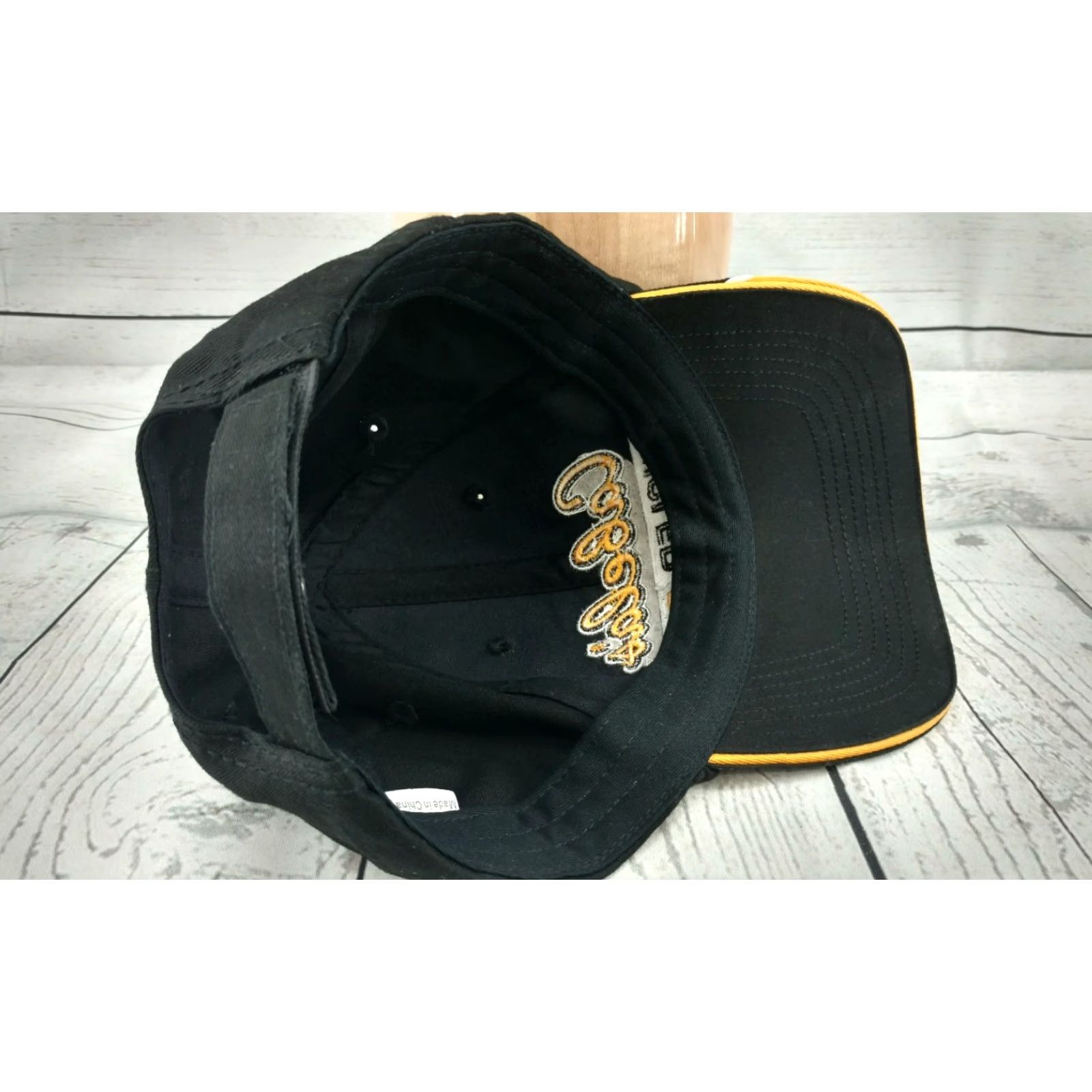 Vintage Cabela's Angler Cash Hat Cap Hunting Fishing Adjustable Black Yellow Cap Baseball Cap Mens Adjustable Strapback Black Yellow Fishing G15 Size ONE SIZE - 6 Thumbnail