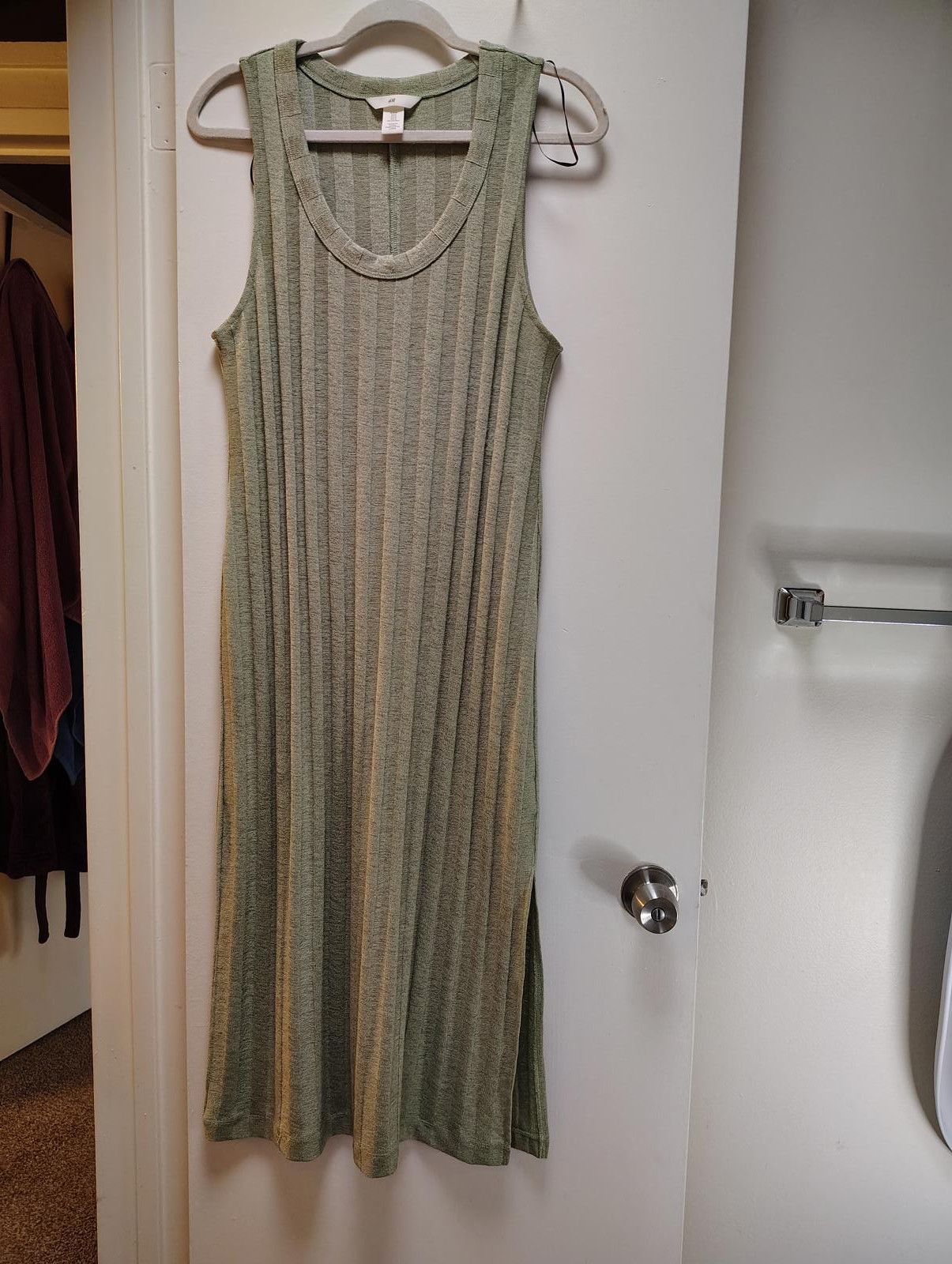 H&M H&M Sleeveless Maxi Dress - Light mint Green Striped Size M Size M / US 6-8 / IT 42-44 - 1 Thumbnail