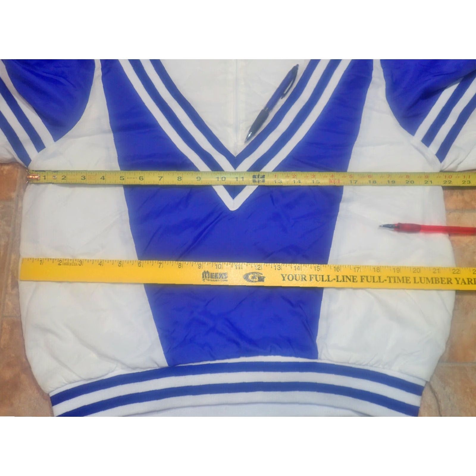 ESPIRIT VINTAGE Spirit Leader Cheerleader Women's Track Jacket 1/2 Zip Nylon Blue and White High School College All Seasons L Size L / US 10 / IT 46 - 6 Thumbnail