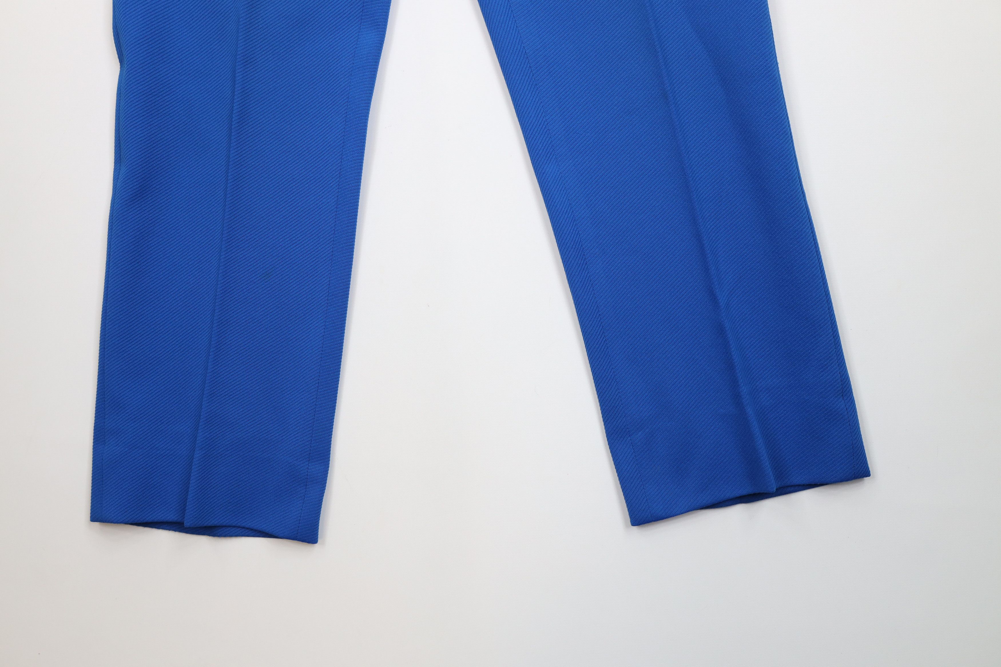 Vintage Vintage 70s Streetwear Wide Leg Chino Pants Royal Blue USA Size US 38 / EU 54 - 4 Thumbnail