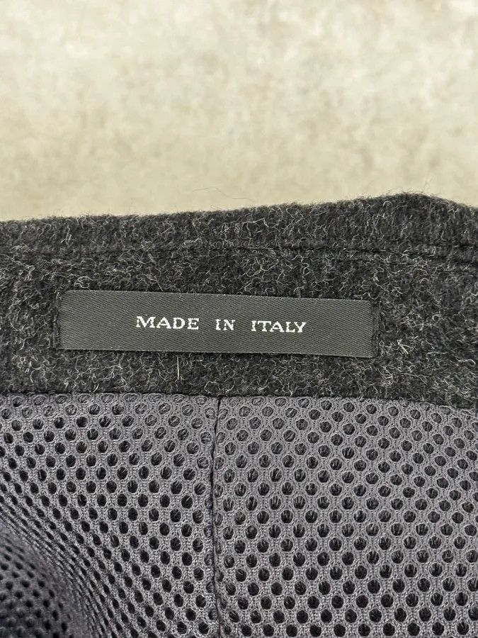 Armani FW2013 Emporio Armani Grey Gradient Striped Yellow Duffle Coat Size US L / EU 52-54 / 3 - 12 Thumbnail