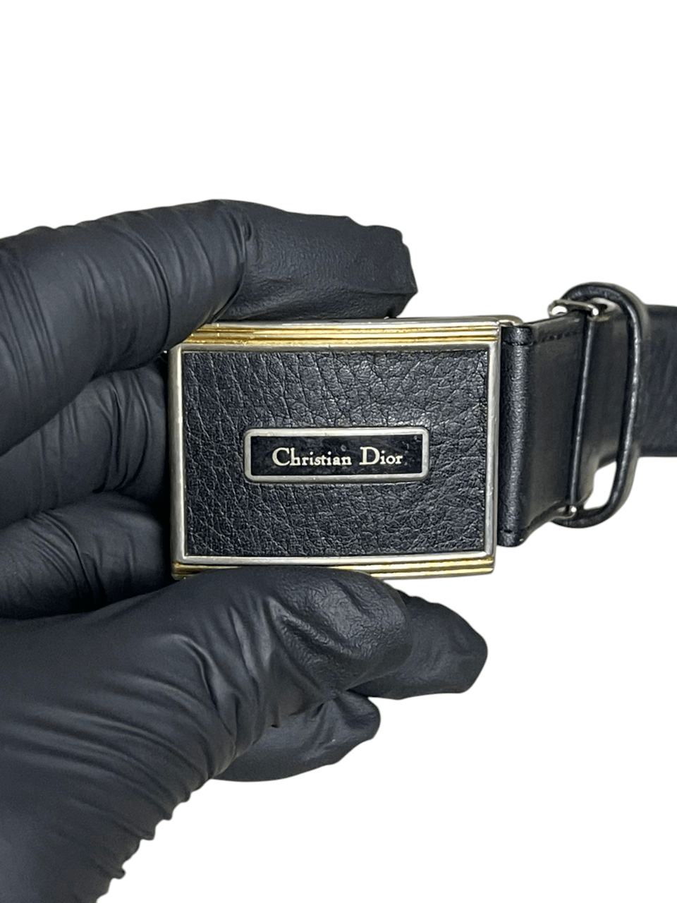 Christian Dior Monsieur Christian Dior Black Leather Belts Size ONE SIZE - 8 Thumbnail