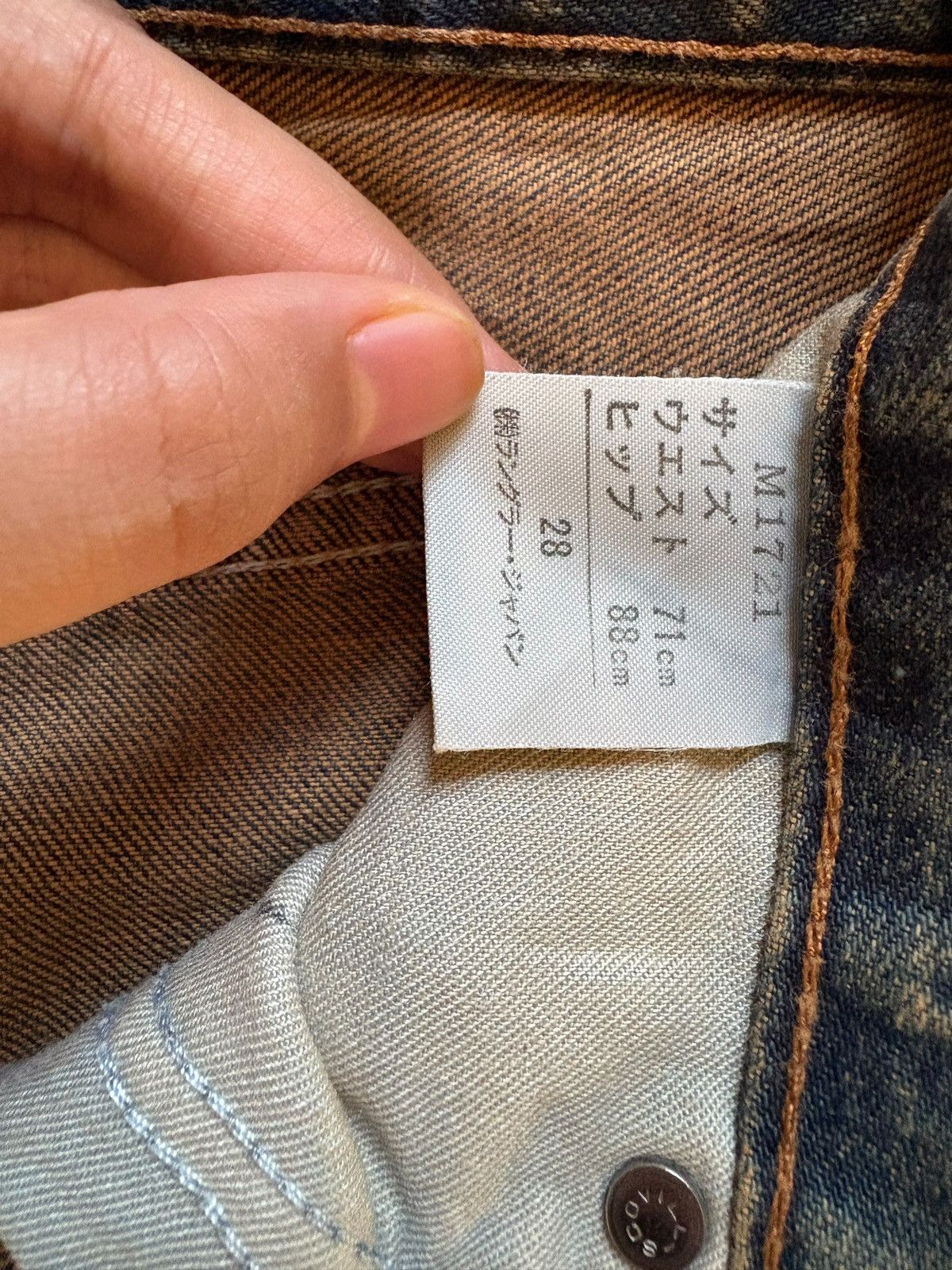 Wrangler Vintage Wrangler Blue Bell Selvedge Mud Wash Jean Short Size US 27 - 13 Thumbnail