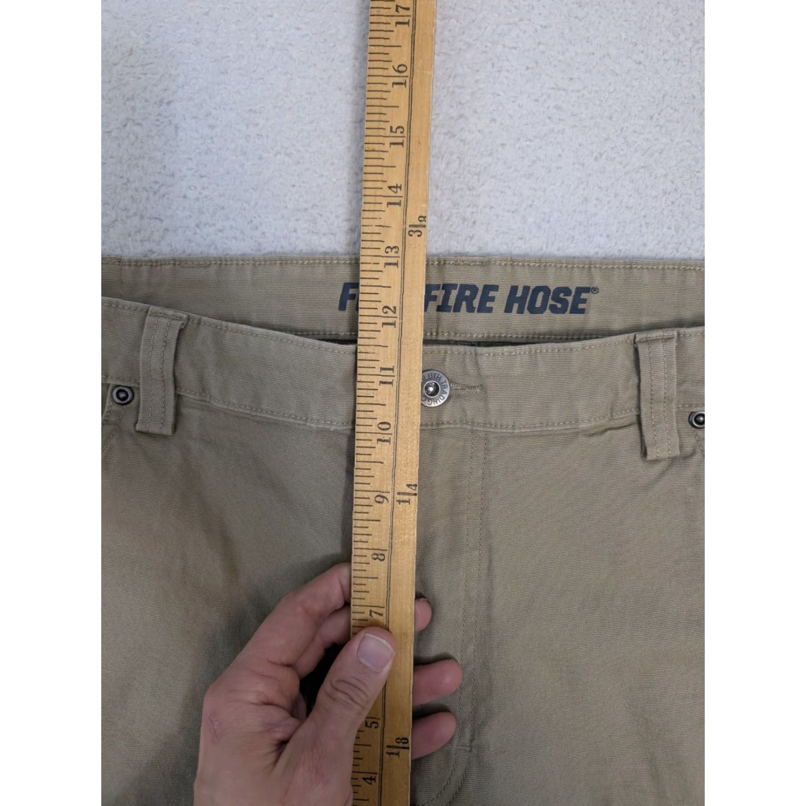 Denime Duluth Jeans Beige 42x32 Mens Regular Fit Denim 5-Pocket Stretch Spandex Fire Hose Logo Shirt/Hoodie (adjusted) Size US 40 / EU 56 - 3 Thumbnail