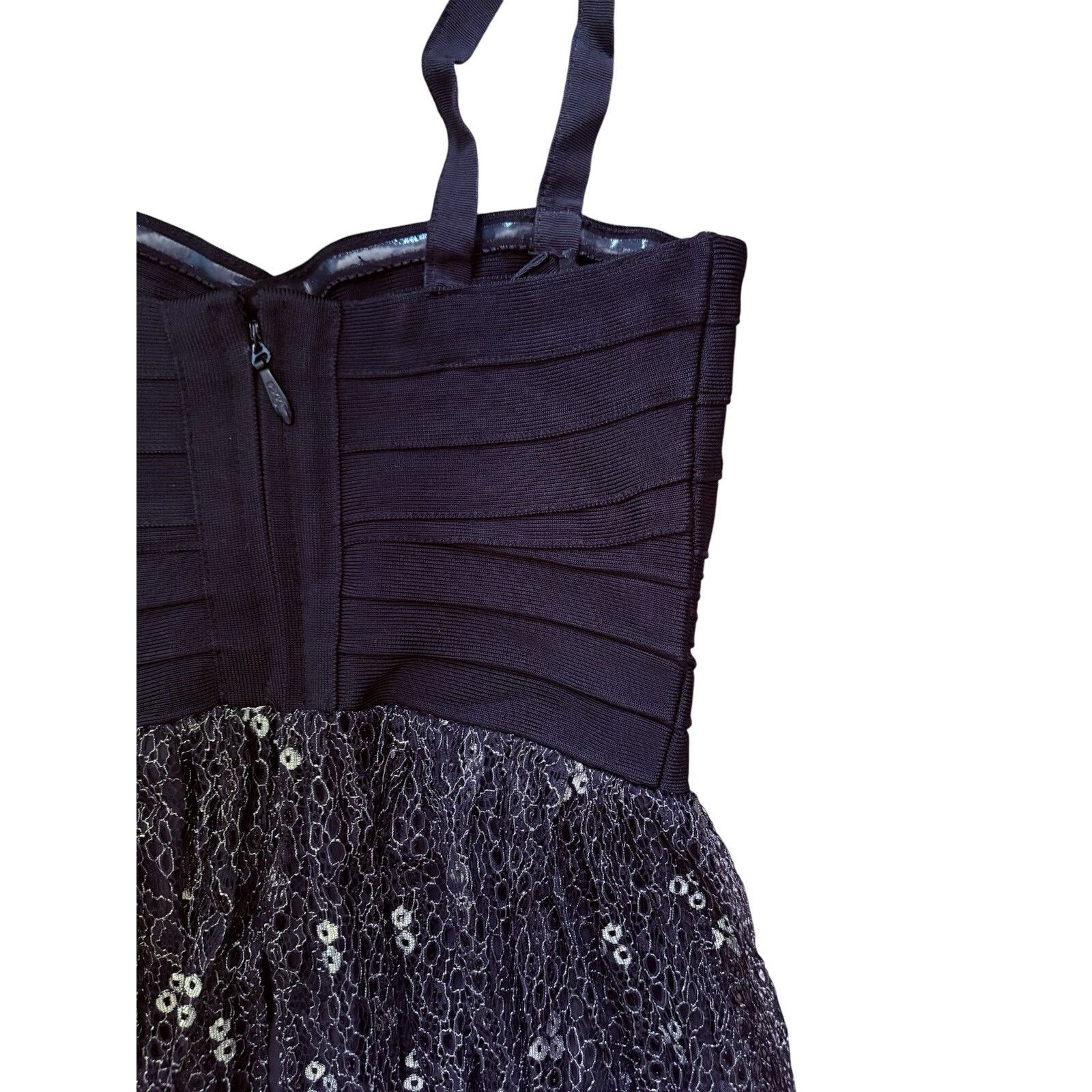 Anthropologie $475 Anthropologie Erin Fetherston XS Mini Dress Black Cockt Size XS / US 0-2 / IT 36-38 - 4 Thumbnail
