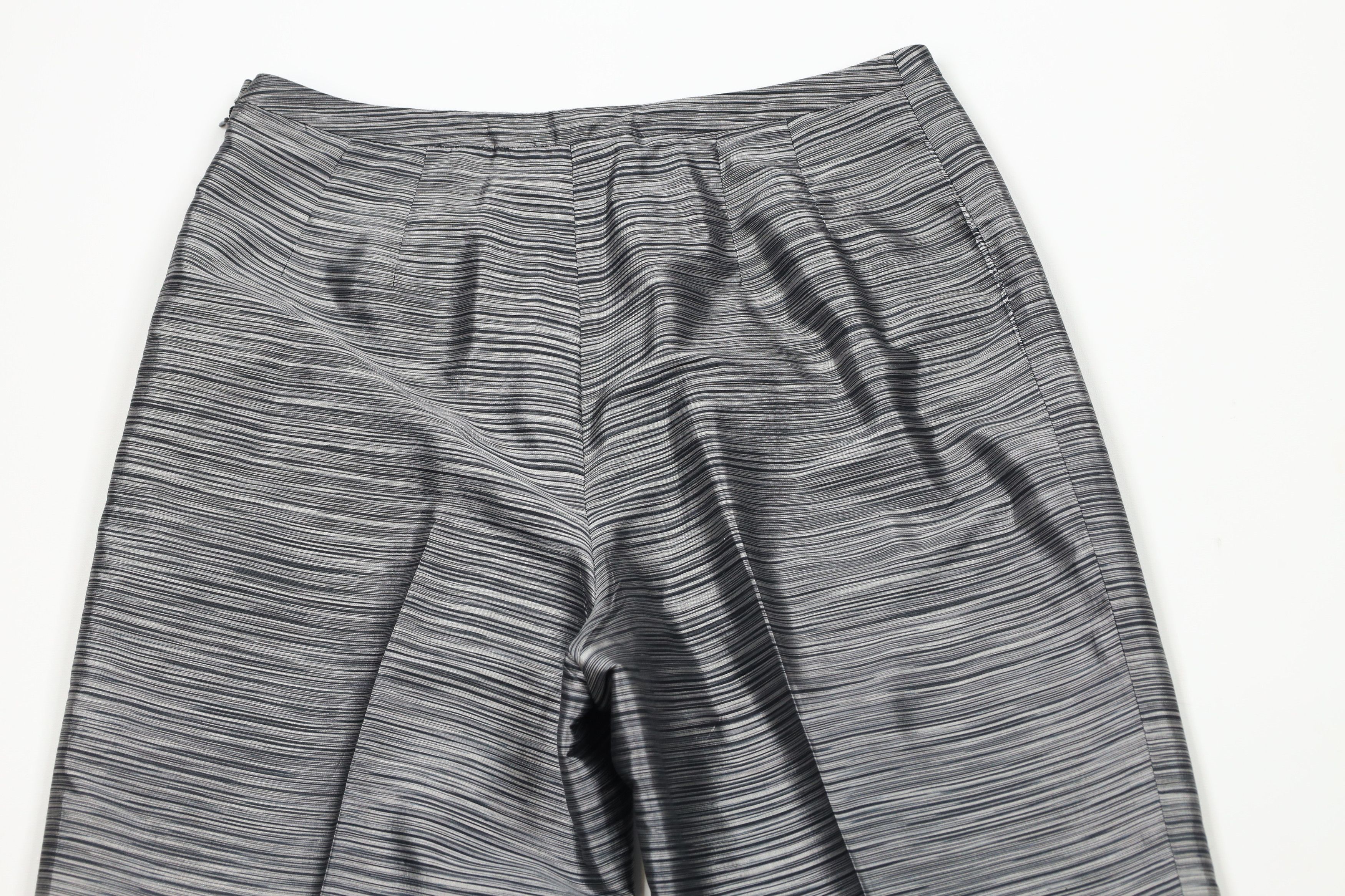 Vintage Vintage 90s Streetwear Silk Tapered Leg Suit Pants Gray Size 30" / US 8 / IT 44 - 10 Thumbnail