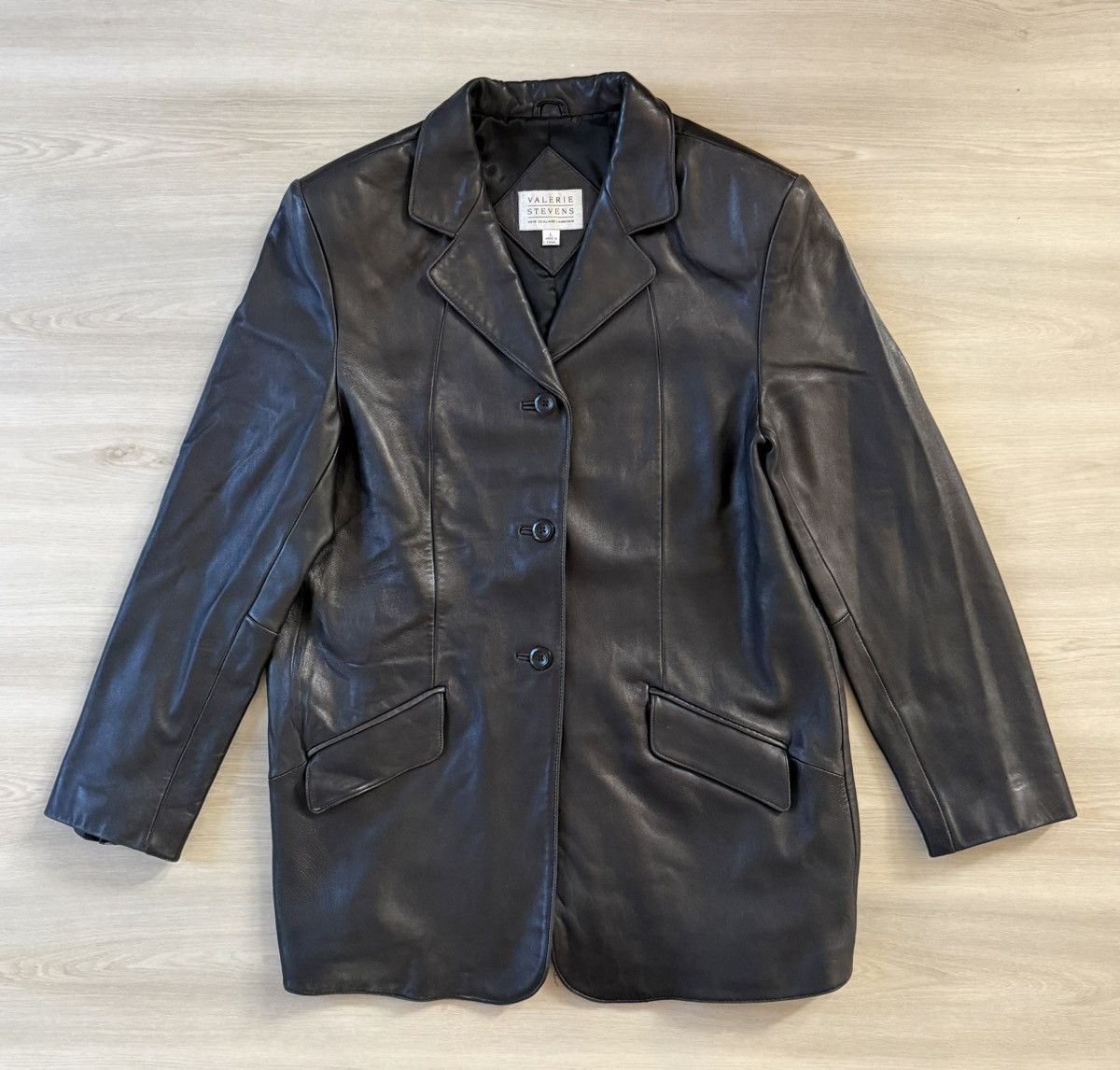 Vintage Vintage Valerie Stevens Ladies Black Lambskin Leather Sz L Size L / US 10 / IT 46 - 1 Thumbnail