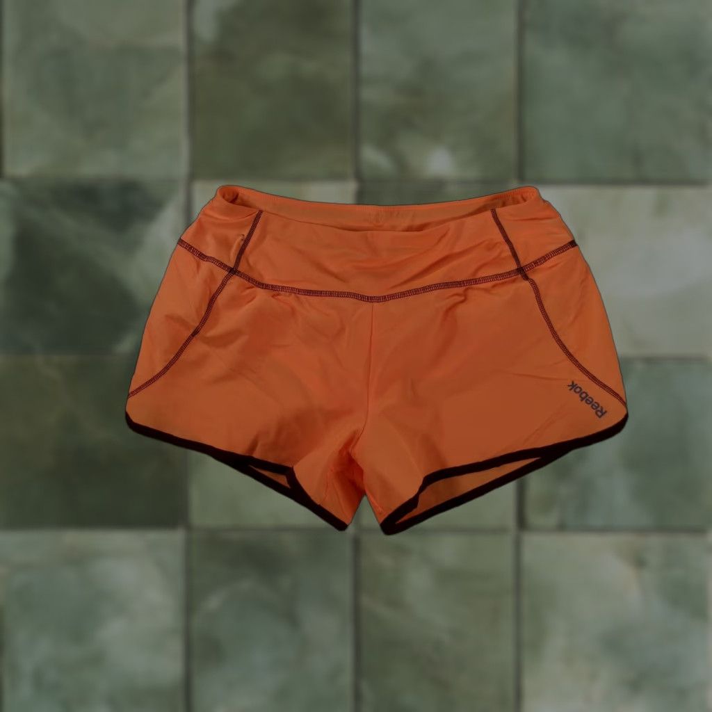 Reebok Reebok ShortS Running Womens XS Orange Speedwick Polyester Athletic Liner Fit Size 26" / US 2 / IT 38 - 1 Thumbnail