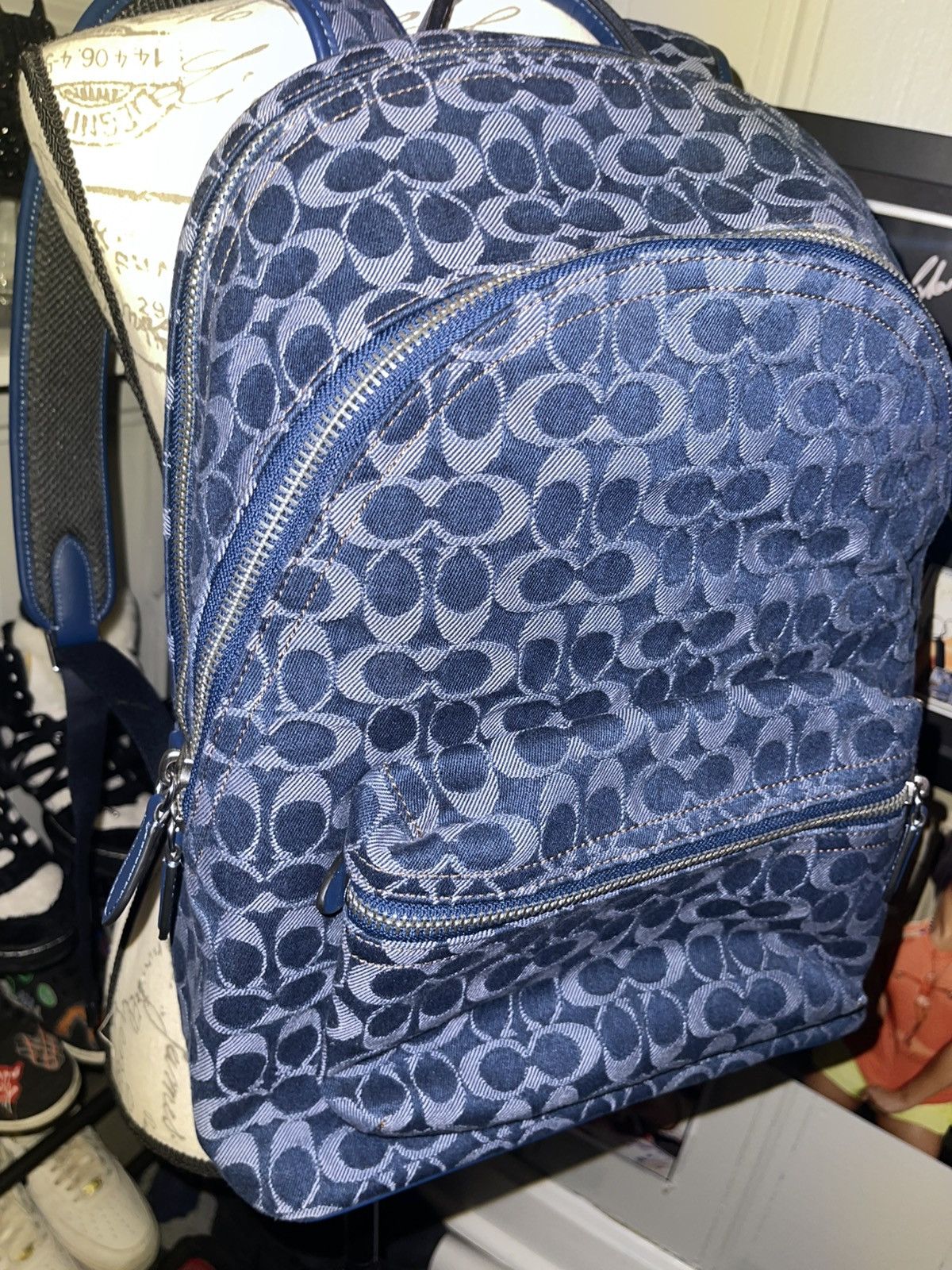 Coach Coach denim backpack (retail was $500) Size 36 - 5 Thumbnail