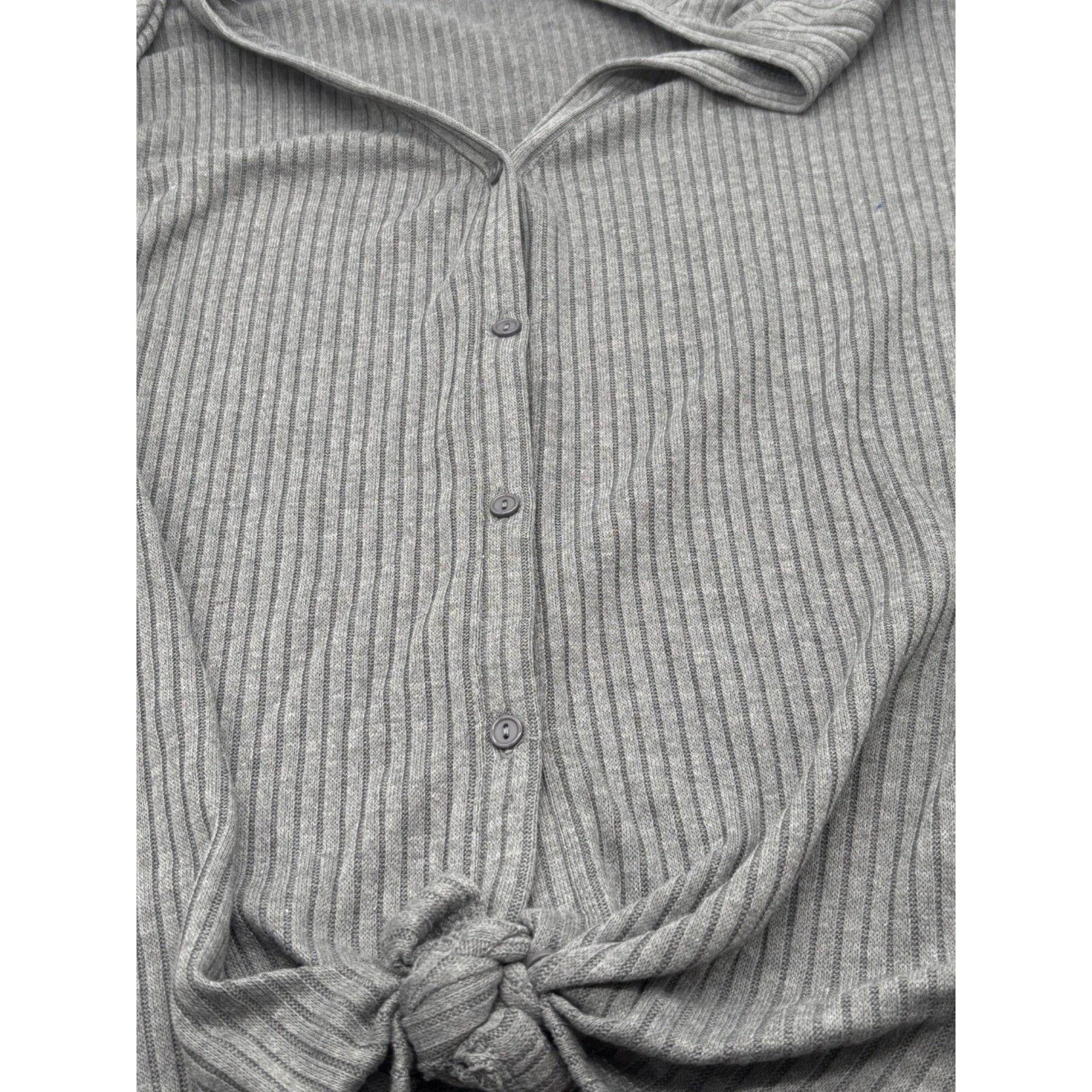 Other Tinsel Long Sleeve V-neck, Button Front Ribbed Cardigan Top Size ONE SIZE - 14 Thumbnail