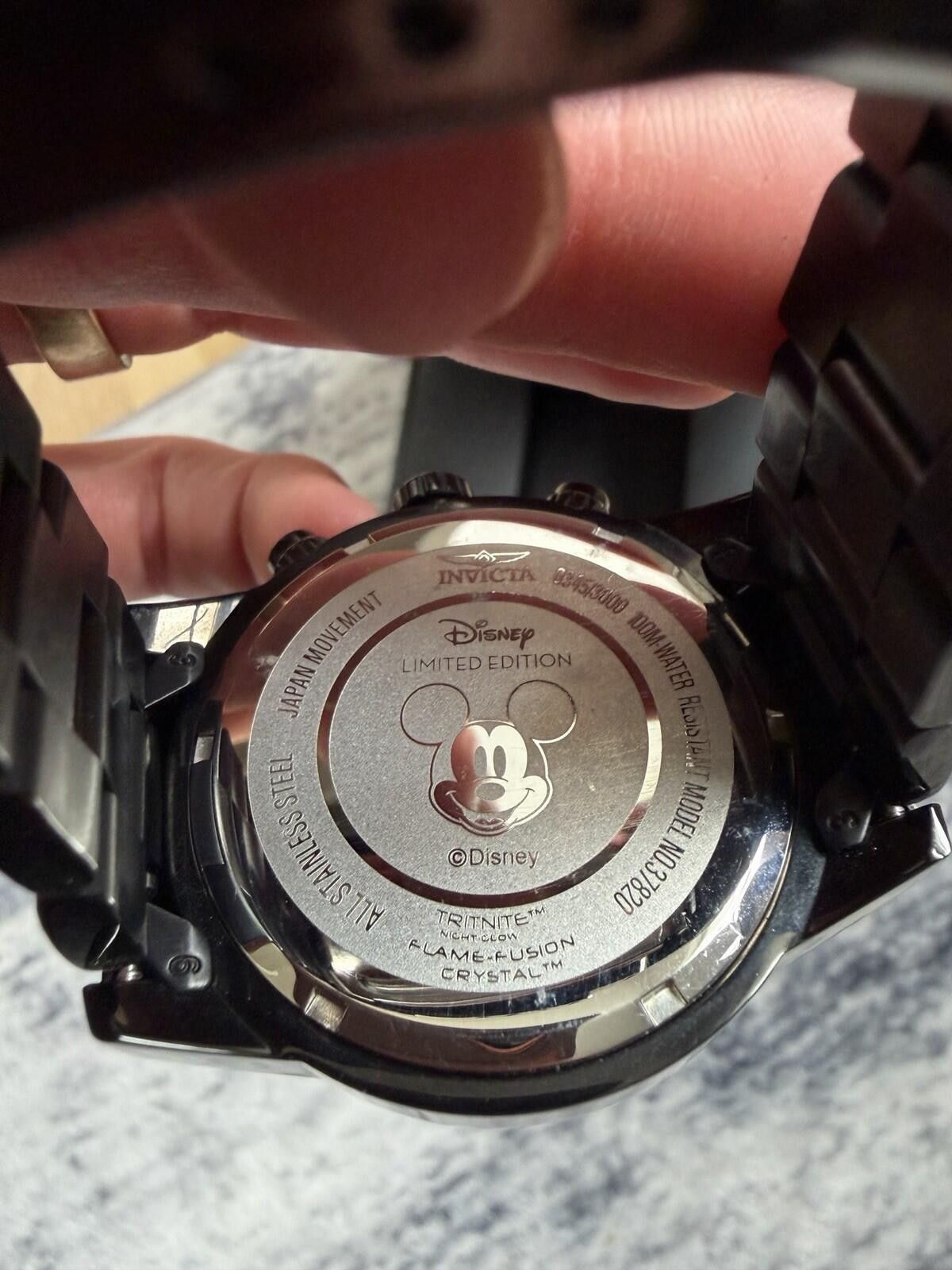 Invicta Mickey Mouse x Invicta Disney Stainless Steel Black Watch Size ONE SIZE - 4 Thumbnail