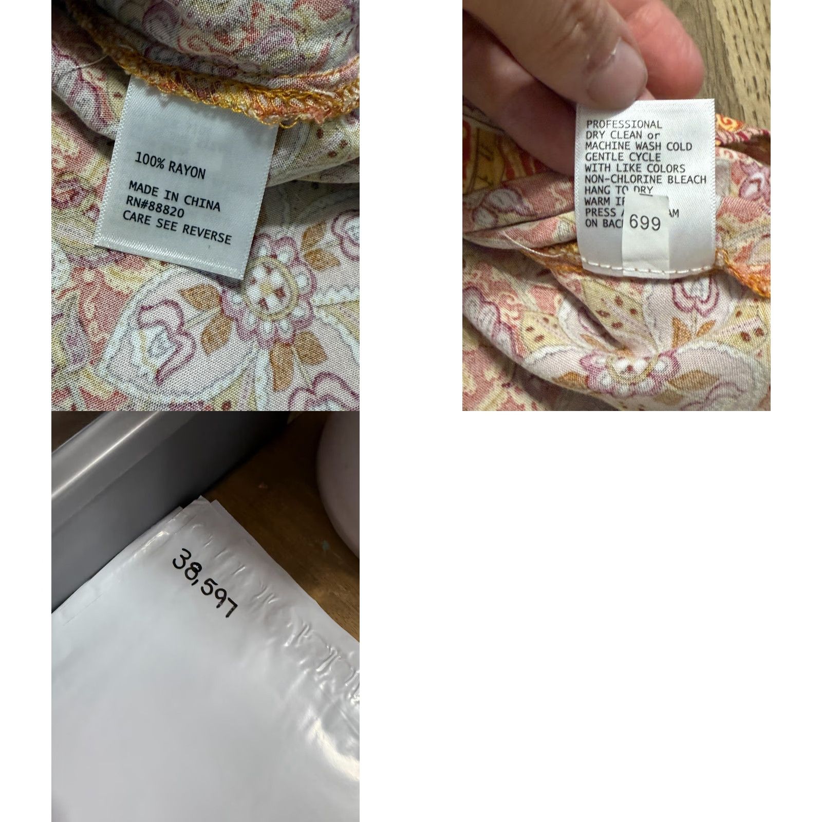 Annex Anne Carson Blouse Women's M Orange Floral Paisley Modern Casual Shirt Womens Size M / US 6-8 / IT 42-44 - 8 Thumbnail
