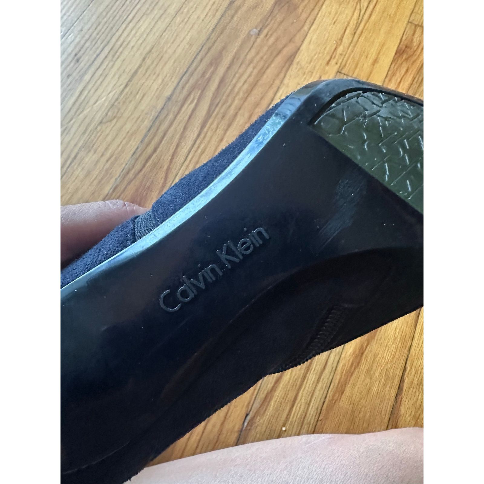 Calvin Klein Calvin Klein Joanie Dark Blue Suede Ankle Booties Women’s 8 Size US 8 / IT 38 - 6 Thumbnail