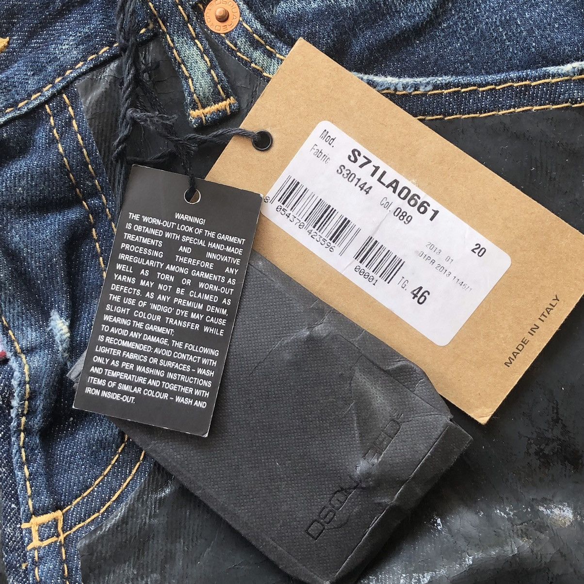 Dsquared2 Dsquared2 slim-fit denim half black painted Size US 30 / EU 46 - 12 Thumbnail