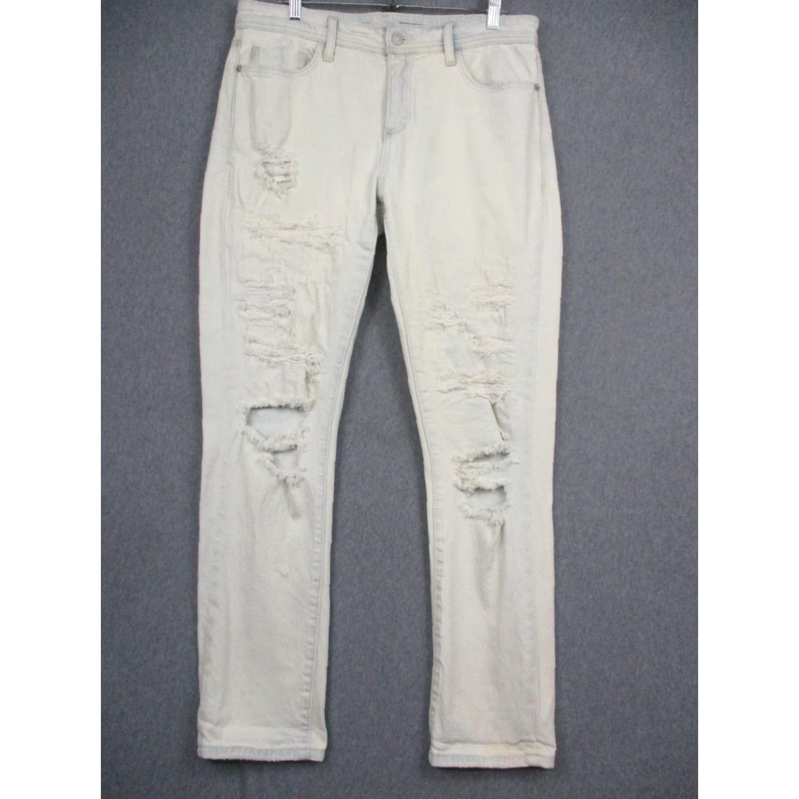 Vintage Pilcro Jeans Womens 28 White Distressed Slim Boyfriend Mid Rise Denim Ripped Pants Size 28" / US 6 / IT 42 - 2 Thumbnail