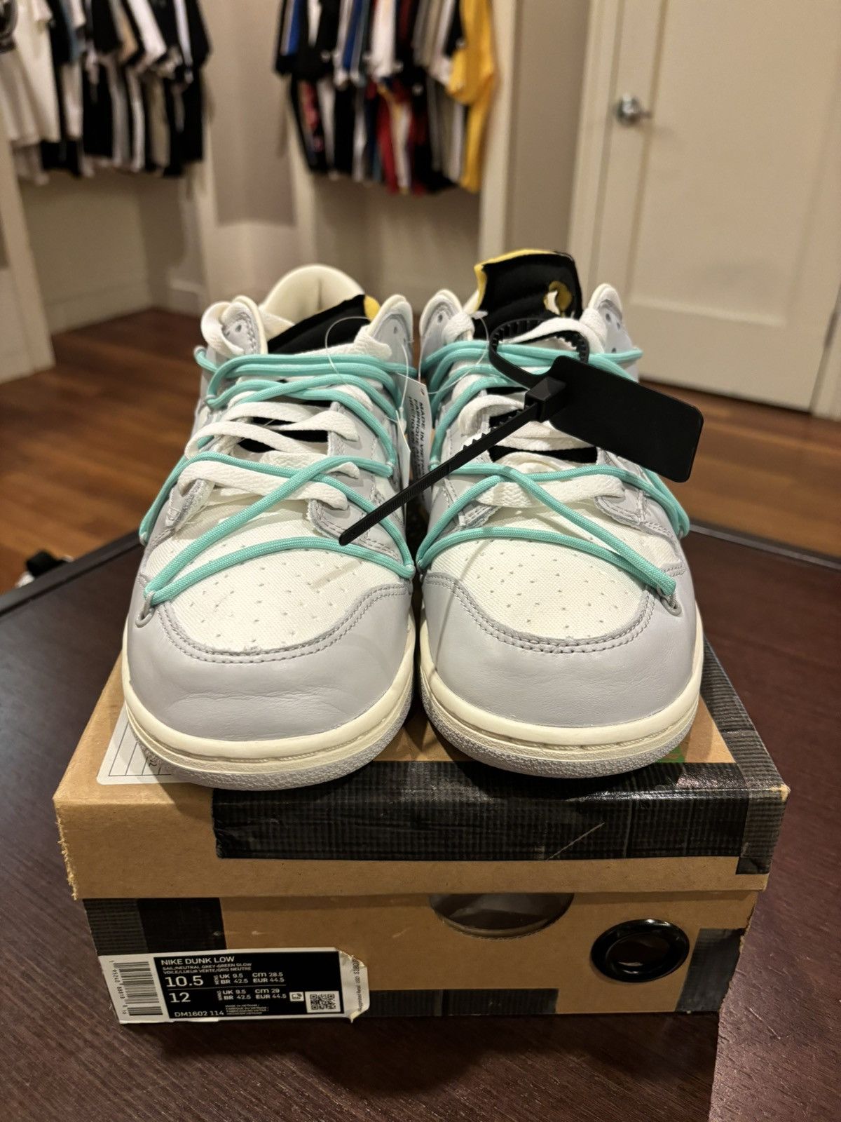 Nike × Off-White Nike Dunk Low Off-White Lot 4 Size US 10.5 / EU 43-44 - 5 Thumbnail