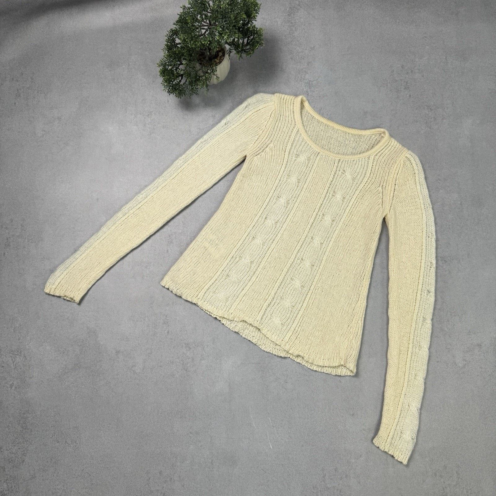 Armani Armani Jeans Women Sweater Milk Beige Size US 4 IT 38 Wool Size XS / US 0-2 / IT 36-38 - 1 Thumbnail