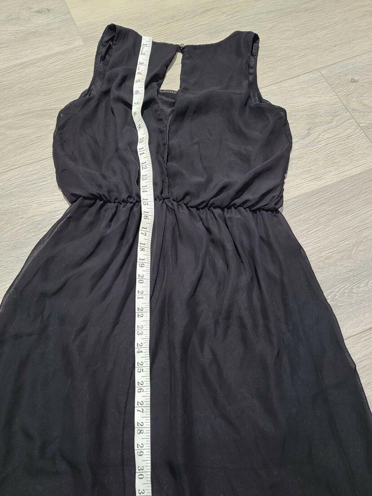 Designer Malloy Dress Medium Black Sheer Maxi Small Short slip Size S / US 4 / IT 40 - 5 Thumbnail
