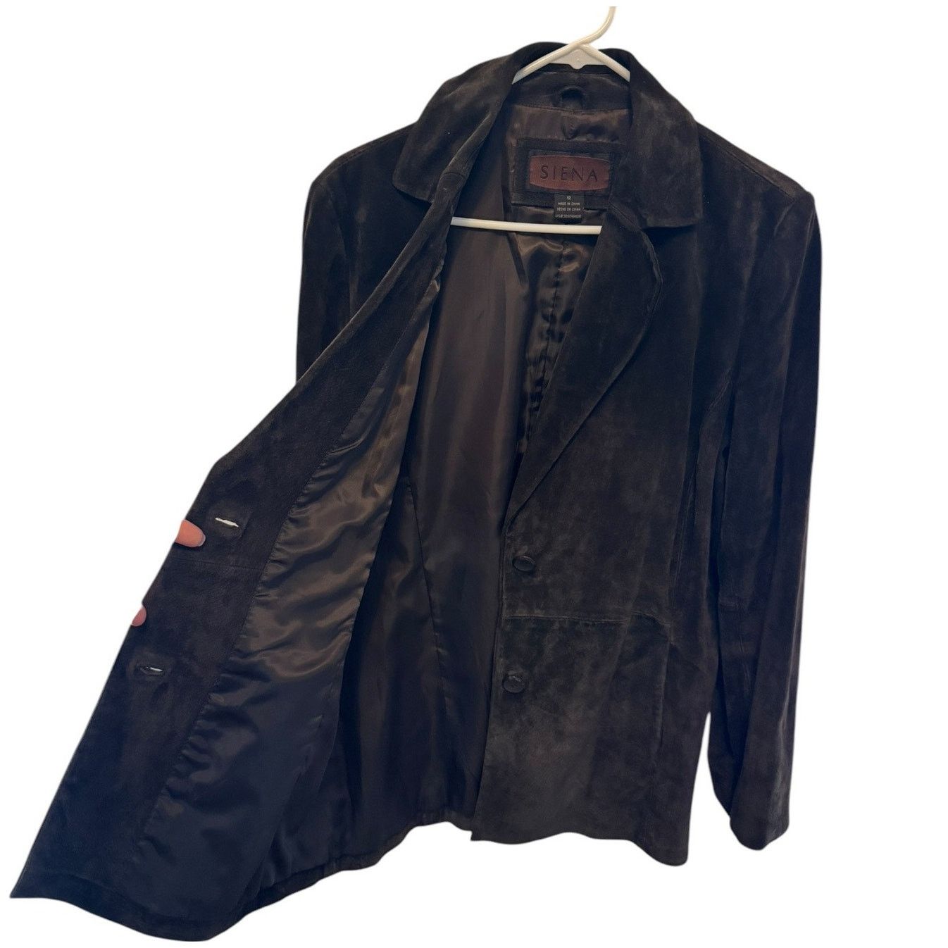 Vintage Vintage Siena chocolate suede jacket two button closing L Size L / US 10 / IT 46 - 7 Thumbnail