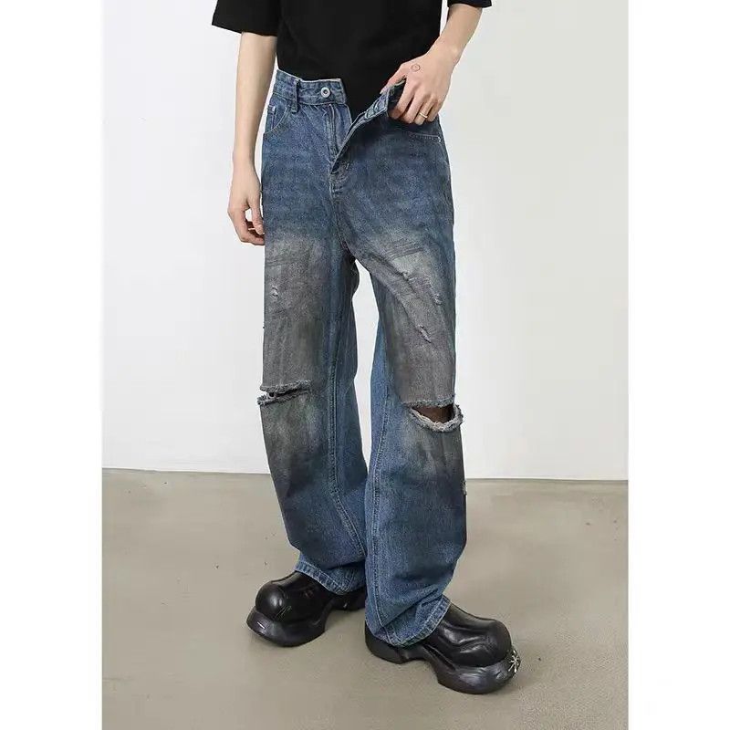 Designer × Japanese Brand Faded washed dirty old baggy denim pants Size US 32 / EU 48 - 3 Thumbnail