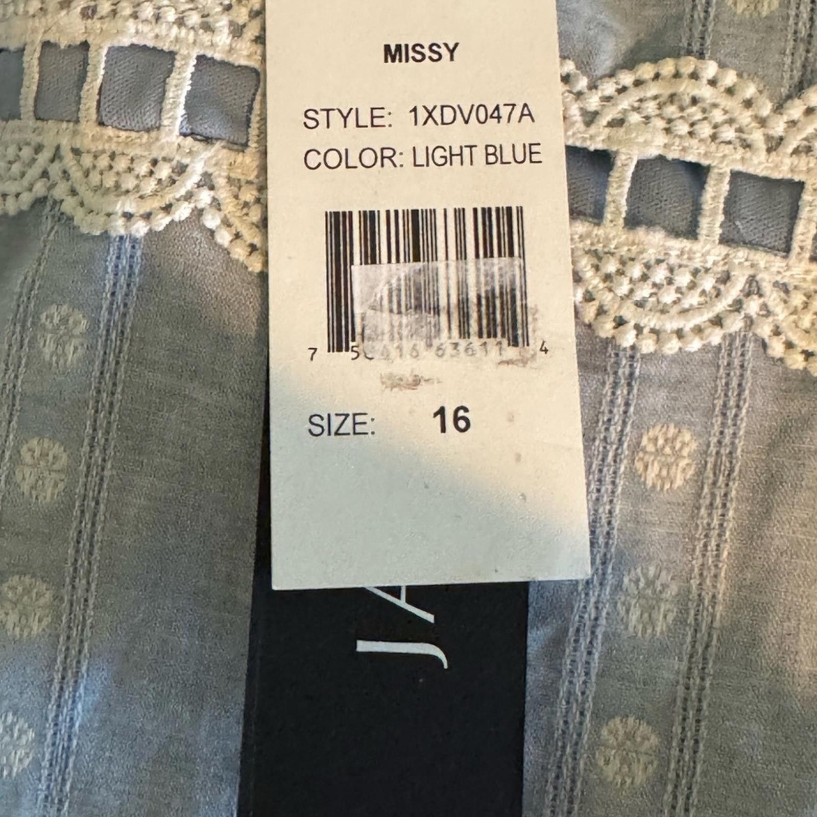 Other Jax Sky Blue Dress with White Lace*Flaw* Size XXL / US 16-18 / IT 52-54 - 3 Thumbnail