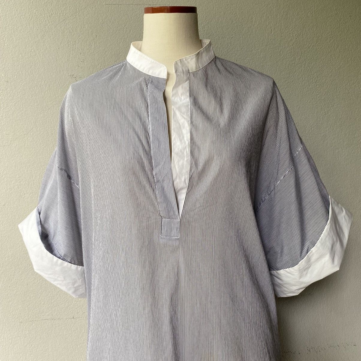 3.1 Phillip Lim 3.1 Phillip Lim Navy Stripe Shirt Dress Size S / US 4 / IT 40 - 4 Thumbnail