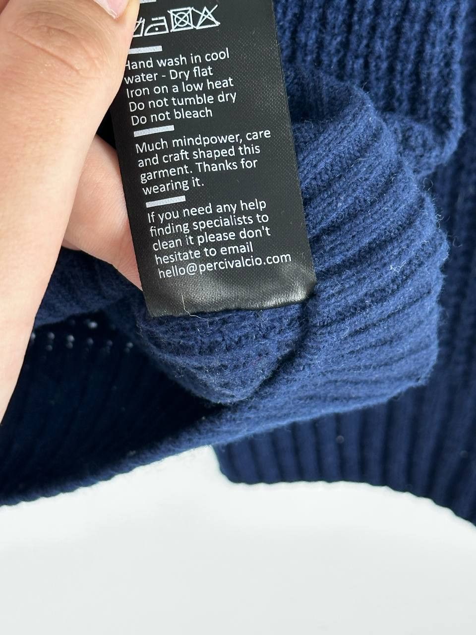 Percival Percival Casual Wool Blue Sweater Size L Size US L / EU 52-54 / 3 - 7 Thumbnail