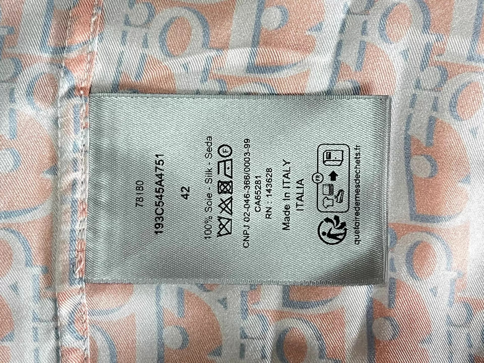 Dior Dior Men's Short Sleeve Shirt Orange/White Logo 42 Size US L / EU 52-54 / 3 - 7 Thumbnail
