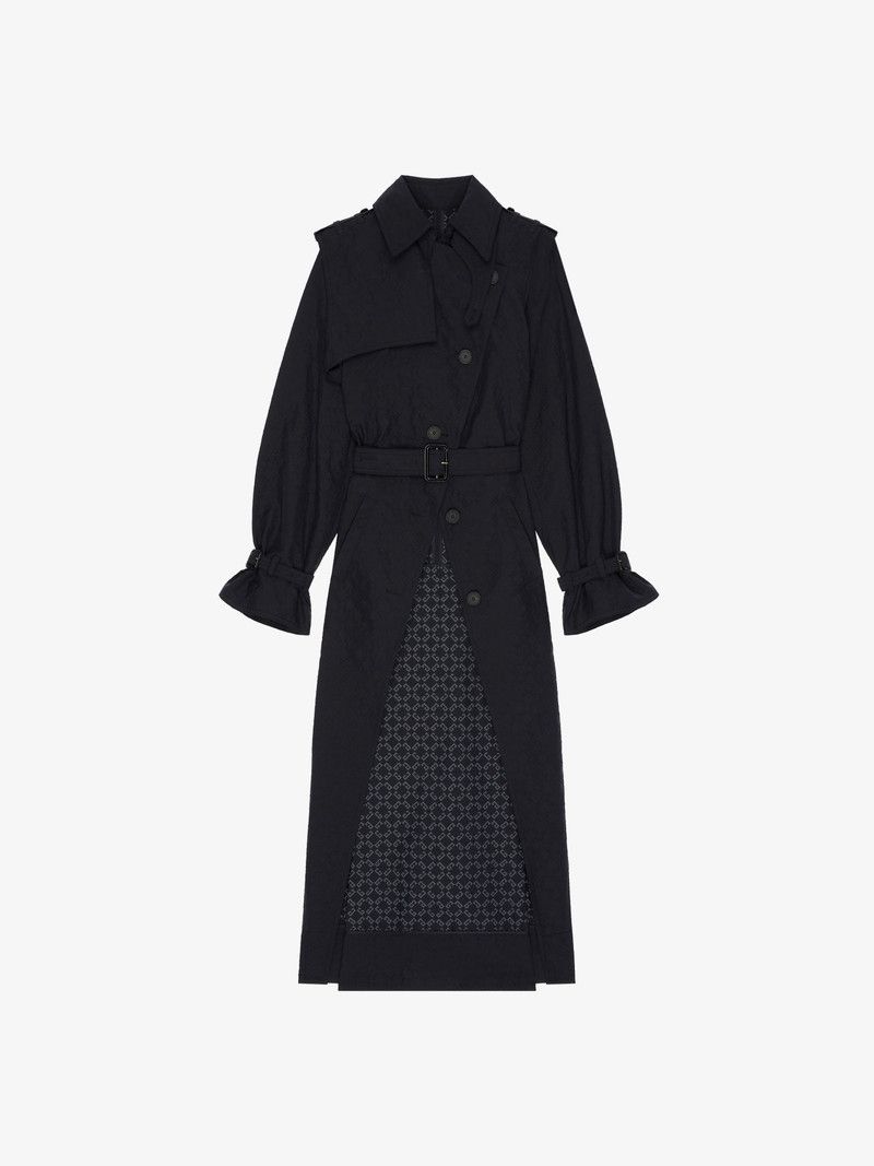 Givenchy o1w1db10326 Opened Trench Coat in Navy Size XS / US 0-2 / IT 36-38 - 1 Thumbnail