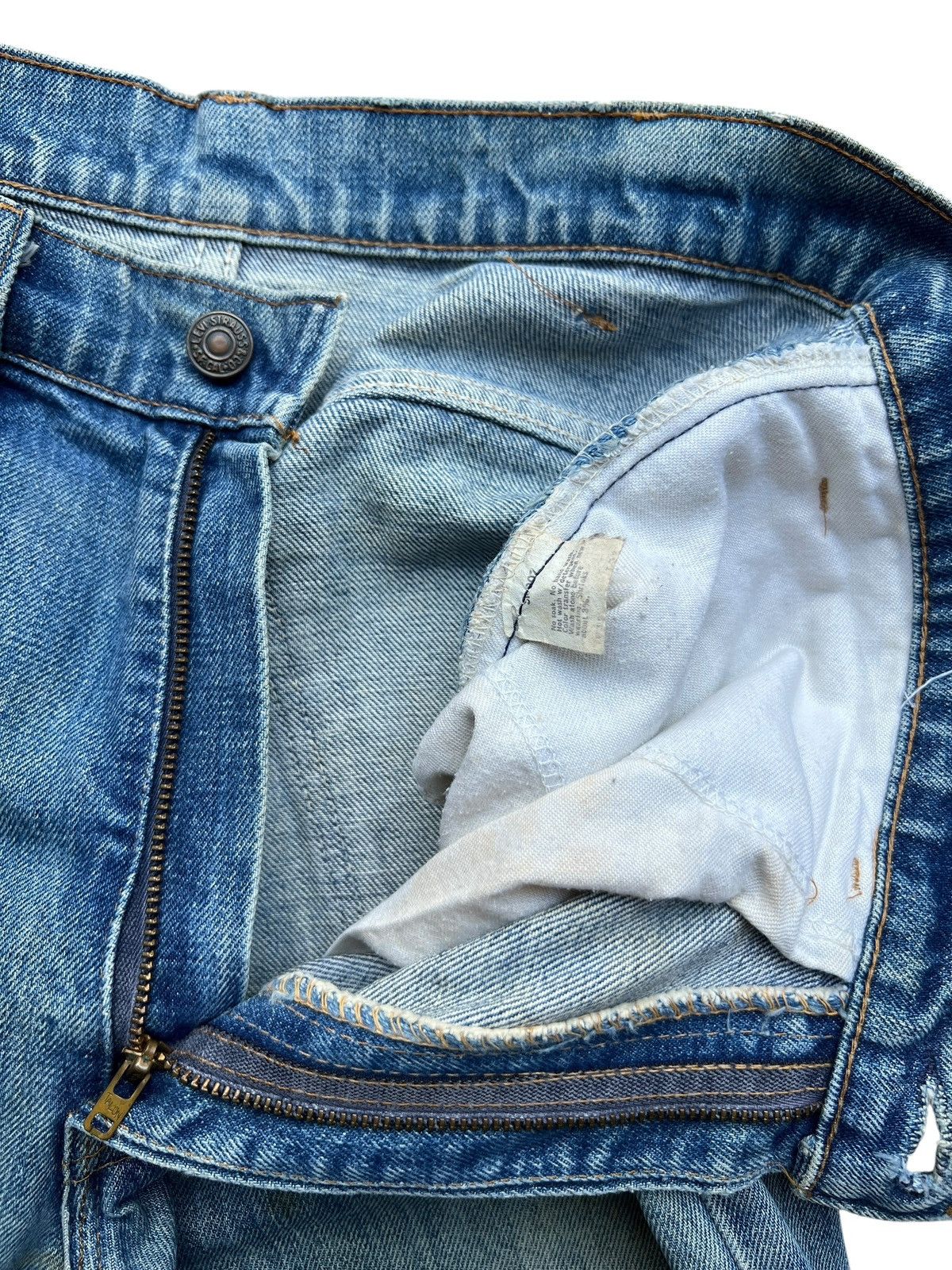 Levi's Vintage 70s Levi’s 646 Orange Bootcut Distressed Denim Jeans Size US 32 / EU 48 - 12 Thumbnail