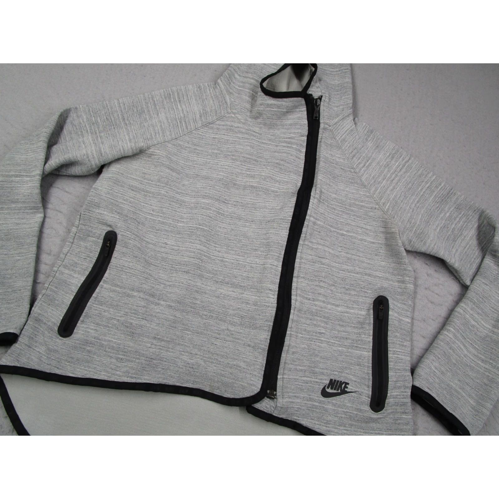Nike Nike Tech Fleece Jacket Womens Small Gray Hooded Zip 655765-063 Track Jacket Full Zip Pockets Size S / US 4 / IT 40 - 2 Thumbnail