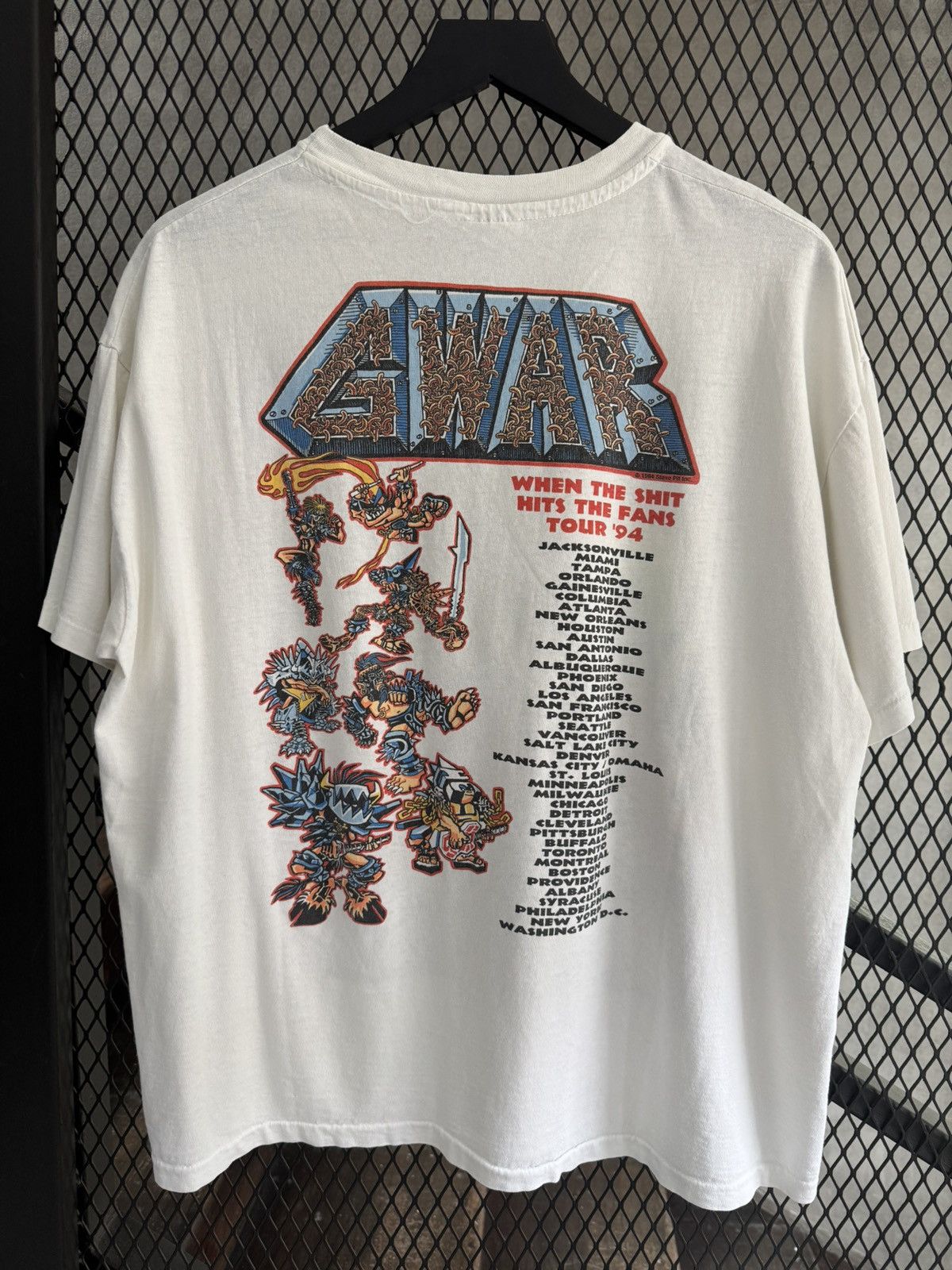Band Tees Vintage 1994 Gwar When The Shit Hits The Fans Tour Tee Size US XL / EU 56 / 4 - 5 Thumbnail