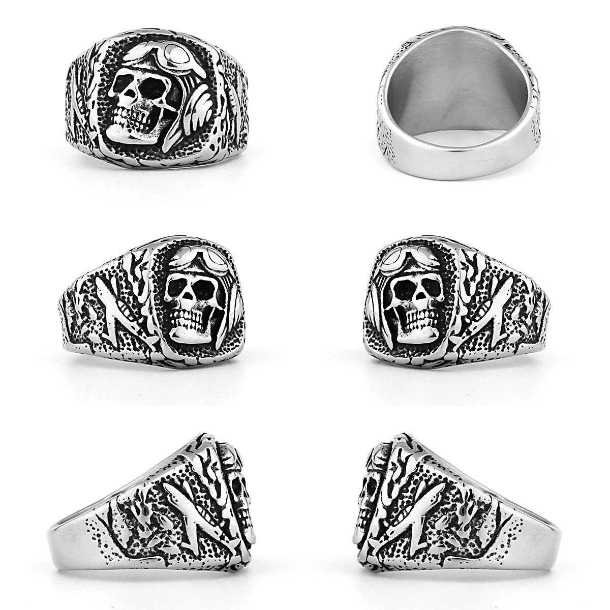 Vintage Titanium Locomotive Skull Size 44 - 5 Thumbnail