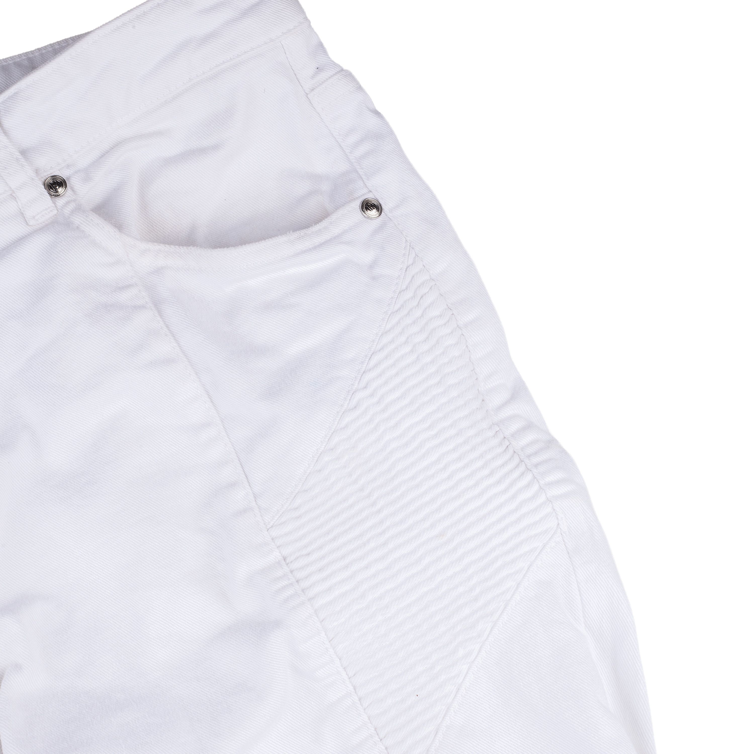 Pierre Balmain Pierre Balmain White Biker Skinny Jeans Size US 28 / EU 44 - 6 Thumbnail