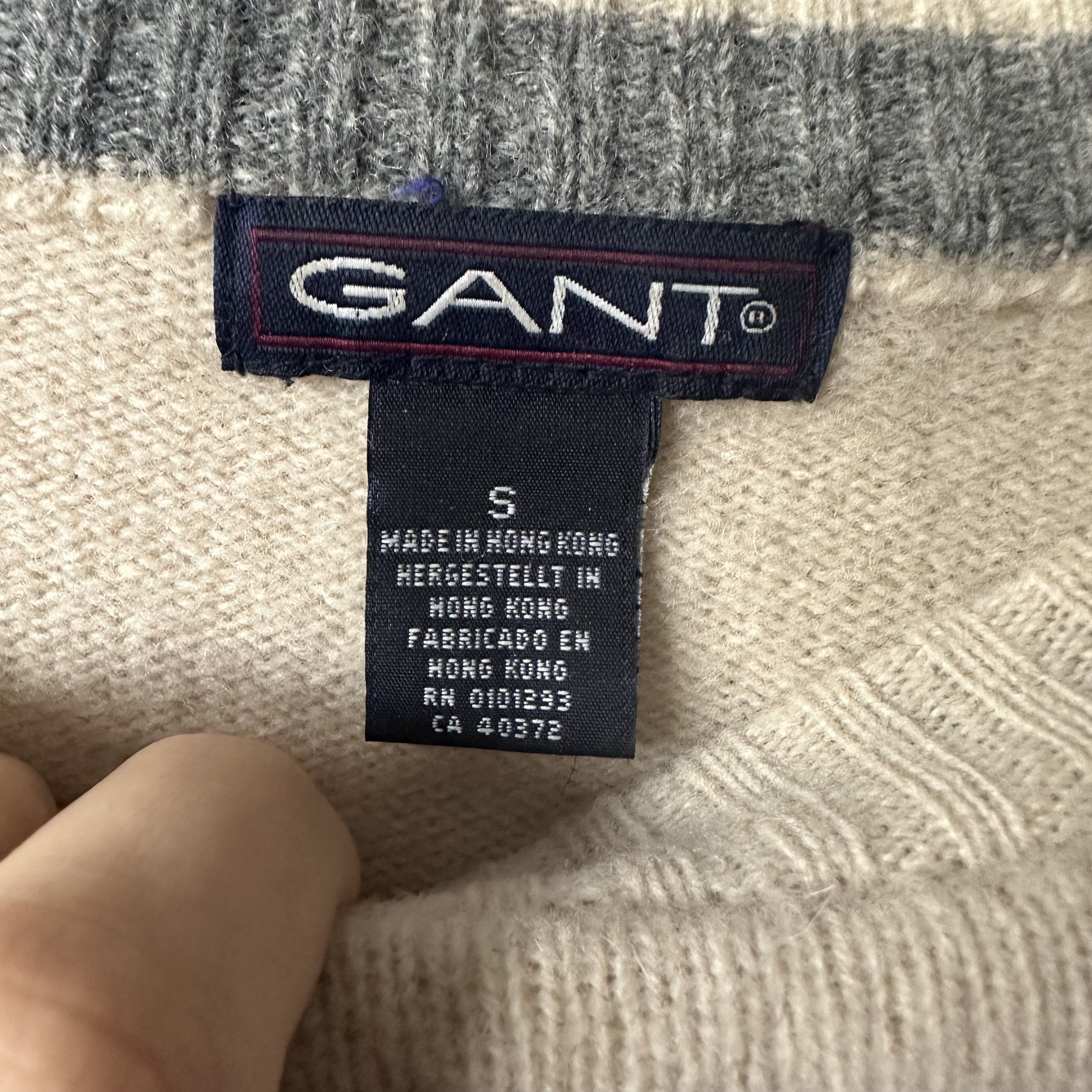 Gant Gant Big Logo Lambswool Vintage Avant Garde Sweater Size US S / EU 44-46 / 1 - 4 Thumbnail