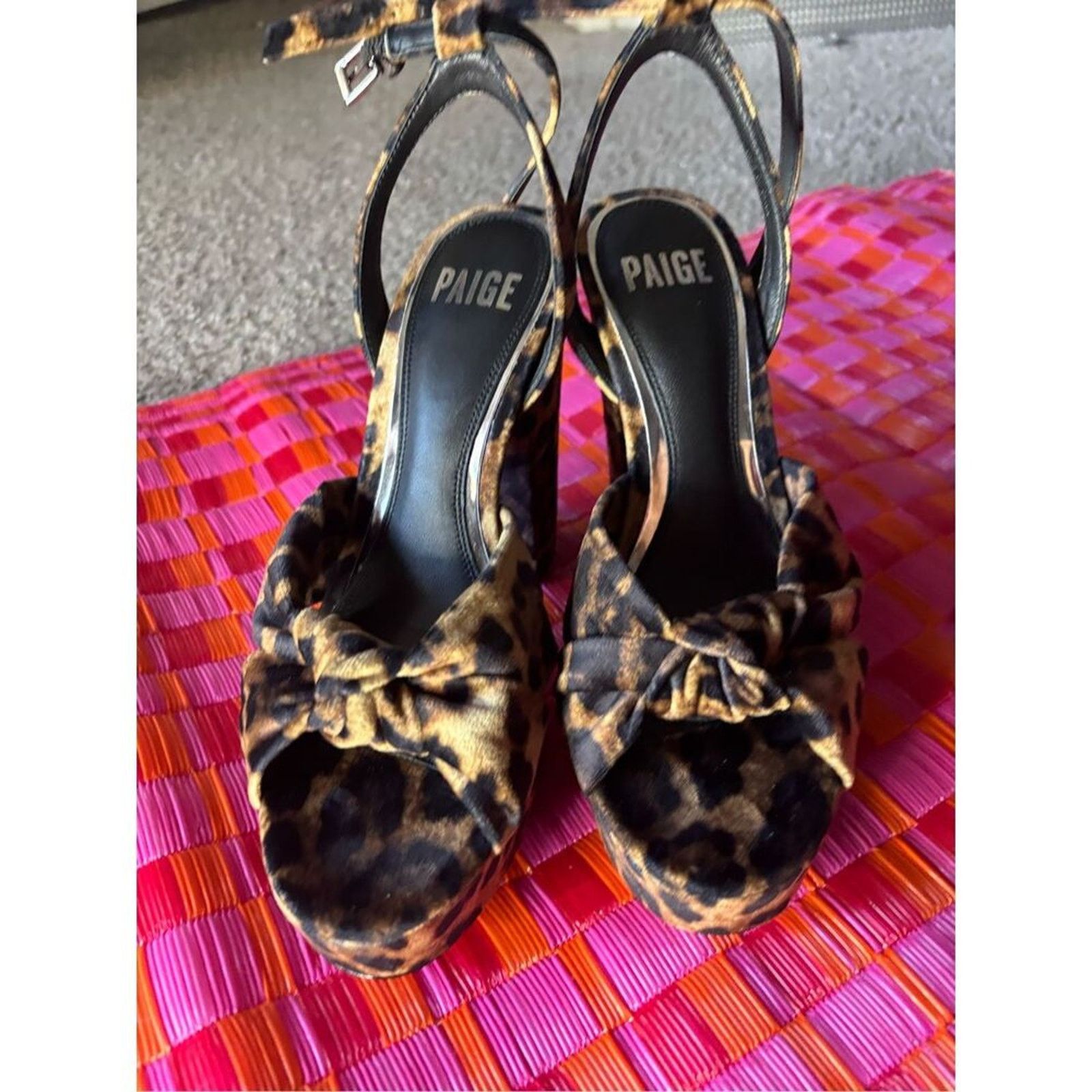 Paige Paige Leopard Platform Heels Size US 7 / IT 37 - 1 Thumbnail