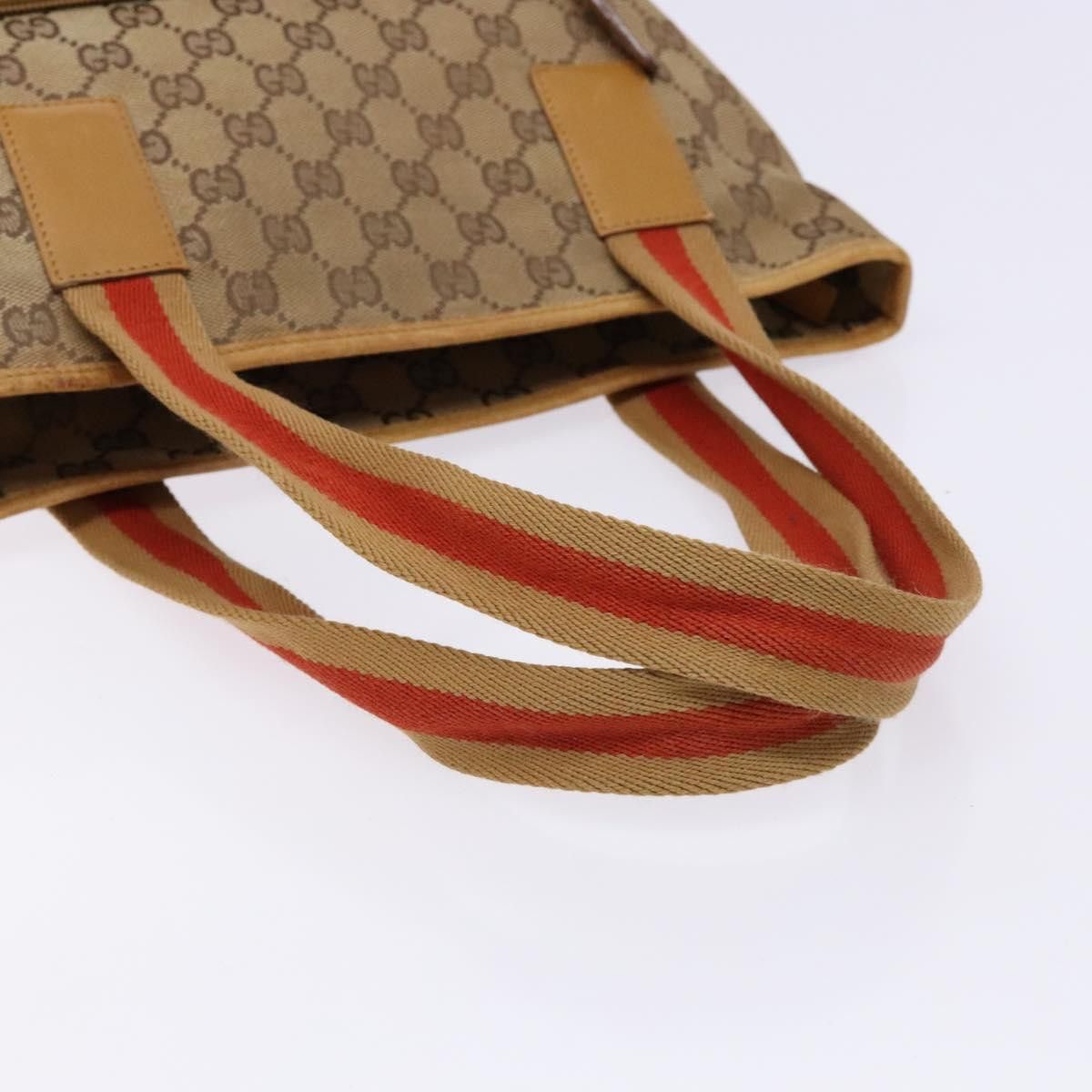Gucci GUCCI GG Canvas Tote Bag Beige Silver 019 019 Size ONE SIZE - 7 Thumbnail