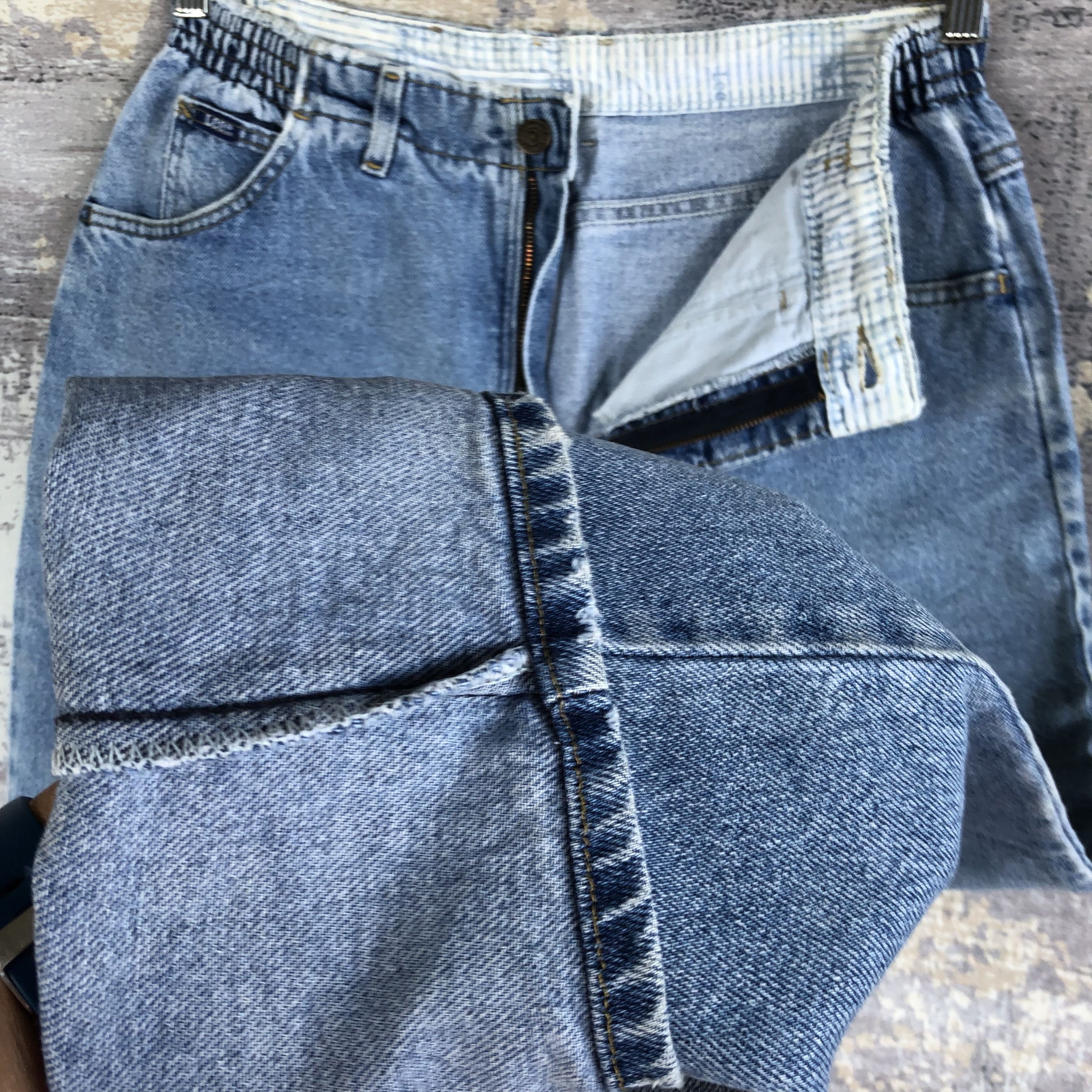 Lee Vintage 90s Lee Sun Faded Jeans Baggy Lee Faded Blue Denim Size US 30 / EU 46 - 8 Thumbnail