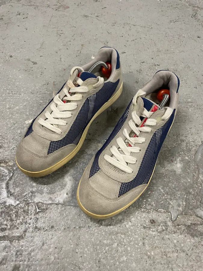 Prada 2000s Prada Grey Canvas America’s Cup Size US 6 / IT 36 - 3 Thumbnail