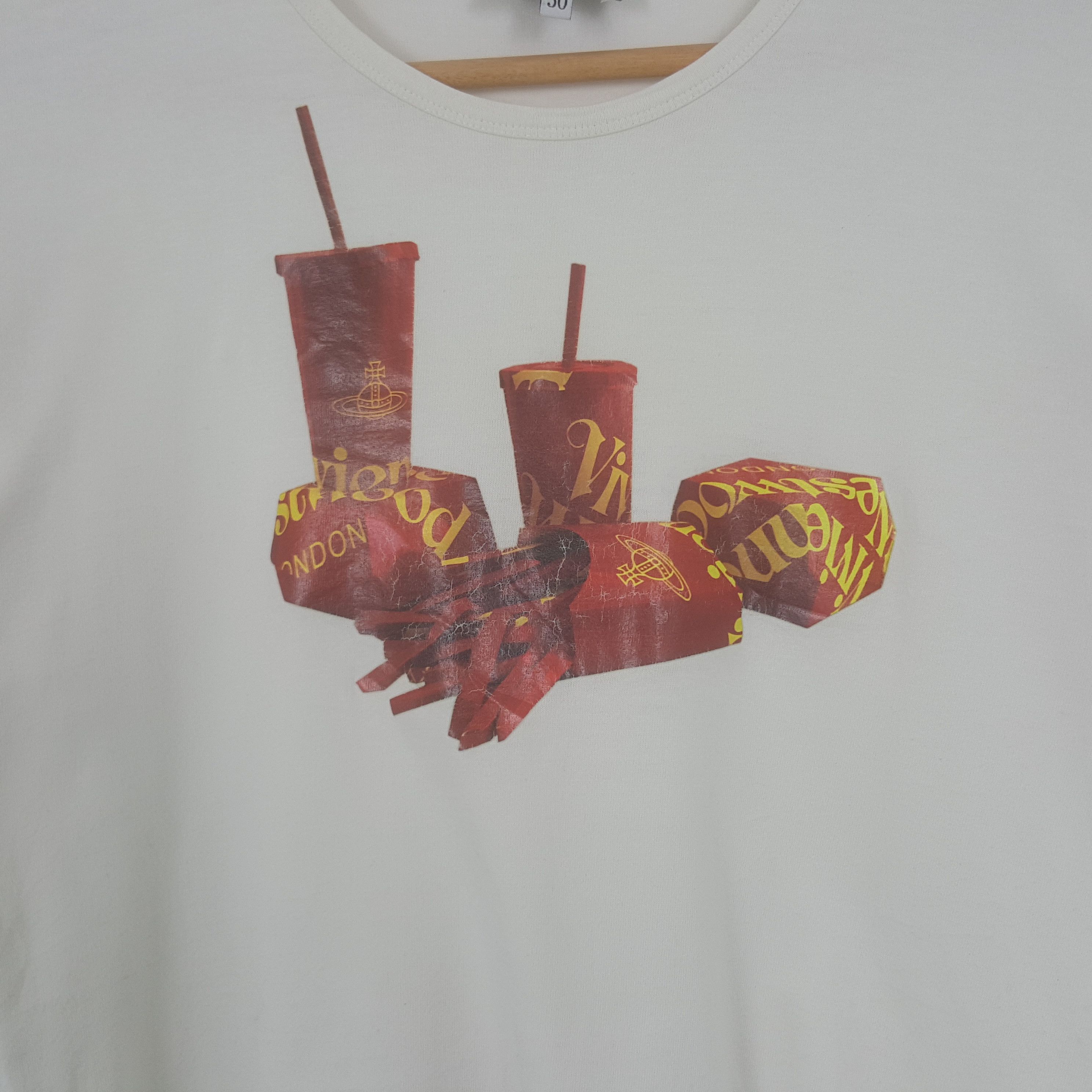 Vintage × Vivienne Westwood Vintage Vivienne Westwood Luxury Brand Food Art Tshirt Size US M / EU 48-50 / 2 - 2 Thumbnail