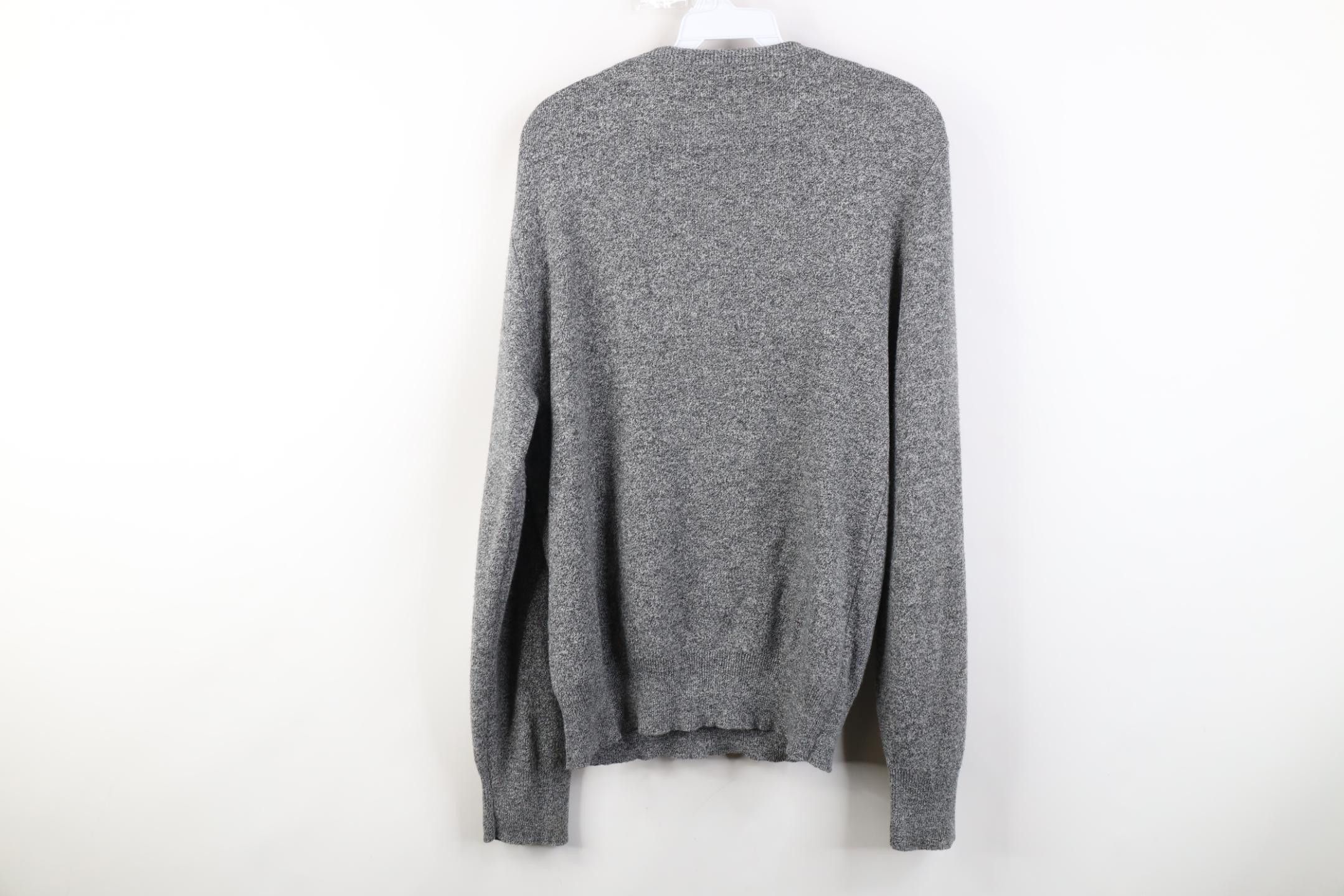 Vintage Vintage 70s Streetwear Knit V-Neck Sweater Heather Gray USA Size US XL / EU 56 / 4 - 6 Thumbnail