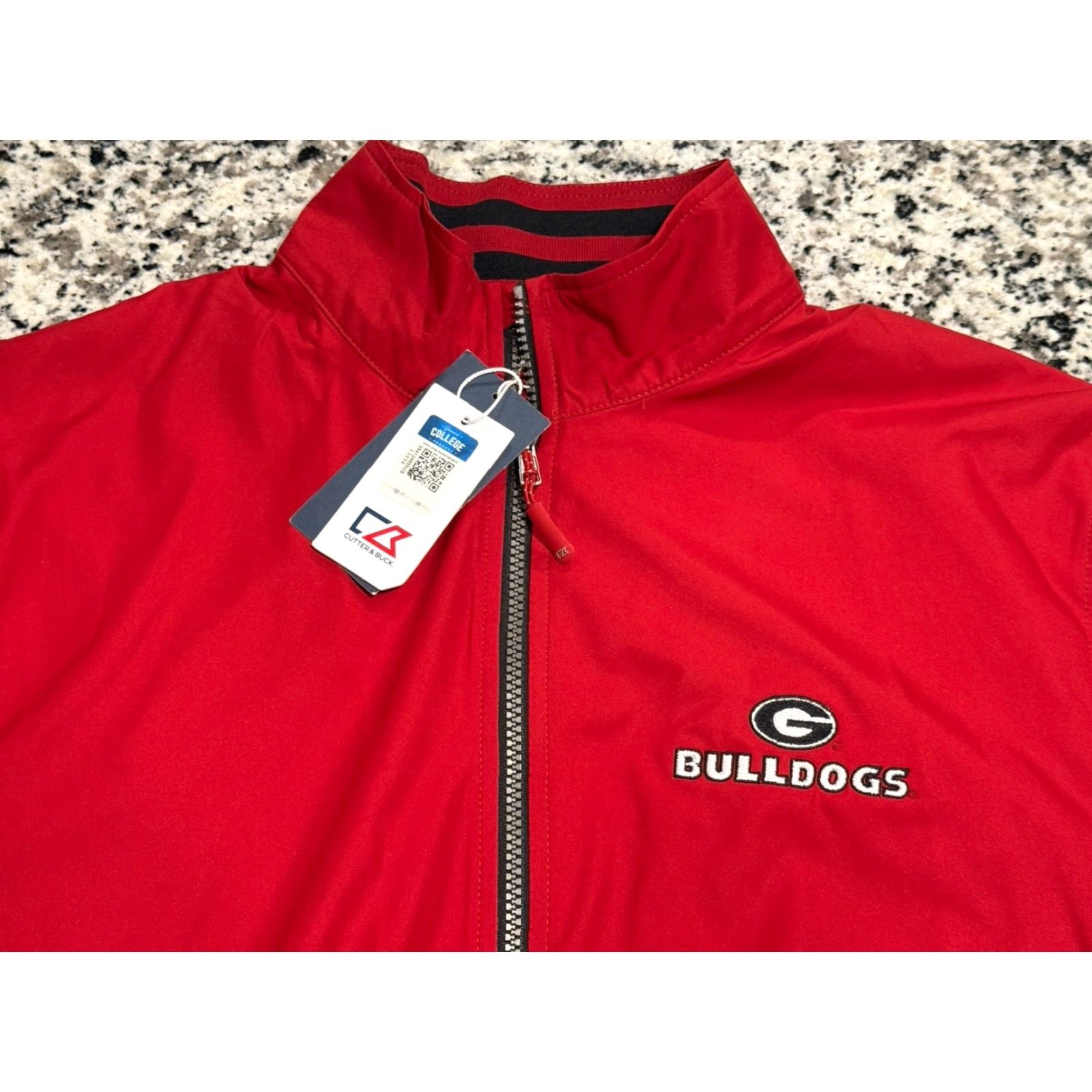 Cutter & Buck Cutter & Buck Nine Iron Full Zip Jacket Red M Mens WeatherTec TPC Sawgrass Ga Bulldogs Size US M / EU 48-50 / 2 - 2 Thumbnail