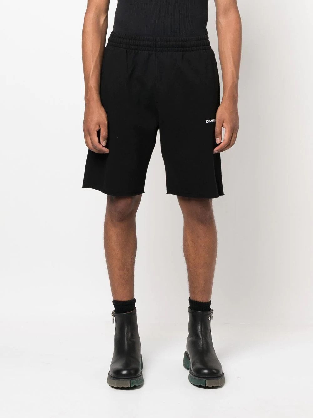 Off-White o1gr1nt0125 Wave Outlet Diagram Short in Black Size US 30 / EU 46 - 4 Thumbnail