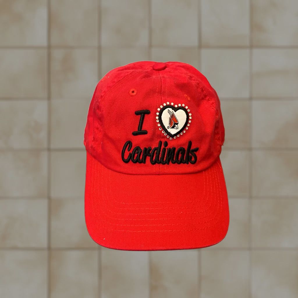 Vintage VINTAGE Womens Ball State University Hat Red Cardinals Adjustable Strapback Baseball Cap Mens Size ONE SIZE - 1 Thumbnail