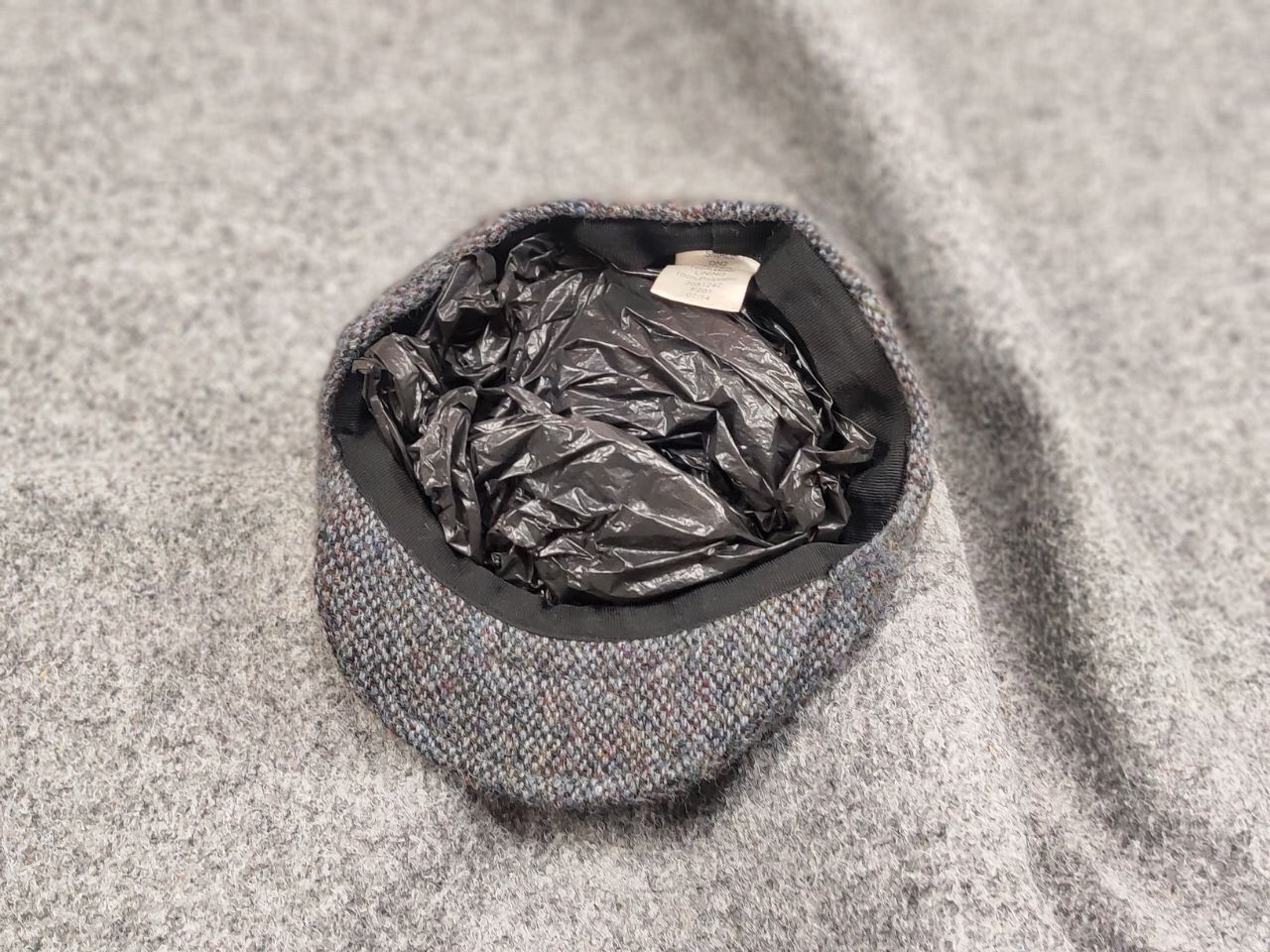 Harris Tweed Vintage Harris Tweed Gray Plaid Wool Flat Hat Size ONE SIZE - 5 Thumbnail