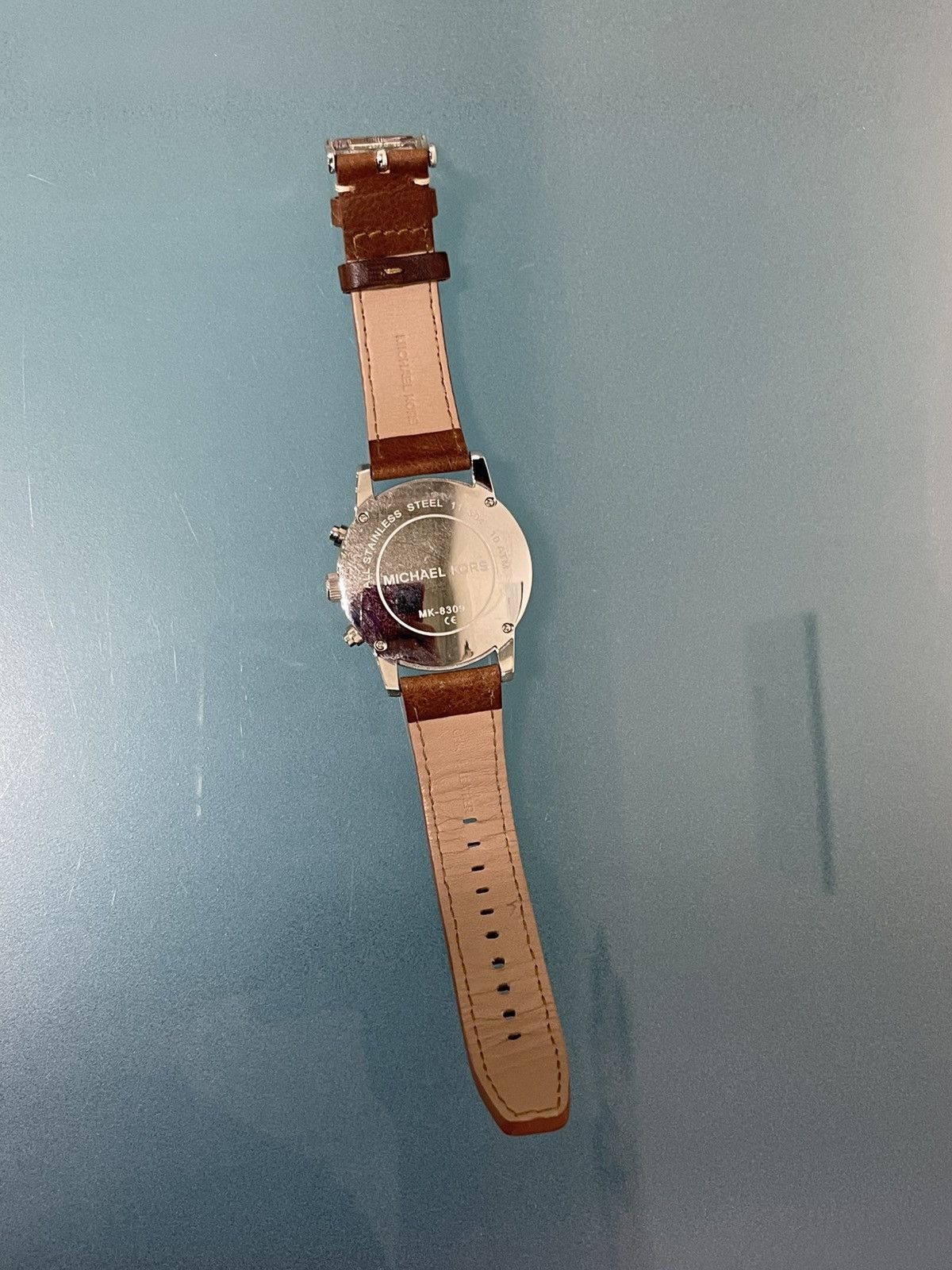 Michael Kors Michael Kors 43mm MK8309 Scout Chronograph Leather Watch Size ONE SIZE - 5 Thumbnail