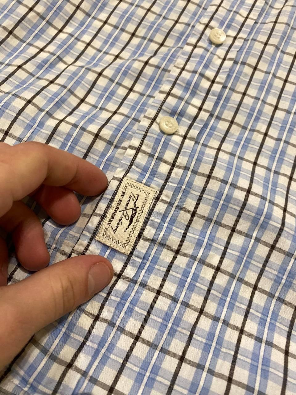 Burberry Burberry London Long Shirt Men's Check Plaid Size US L / EU 52-54 / 3 - 6 Thumbnail