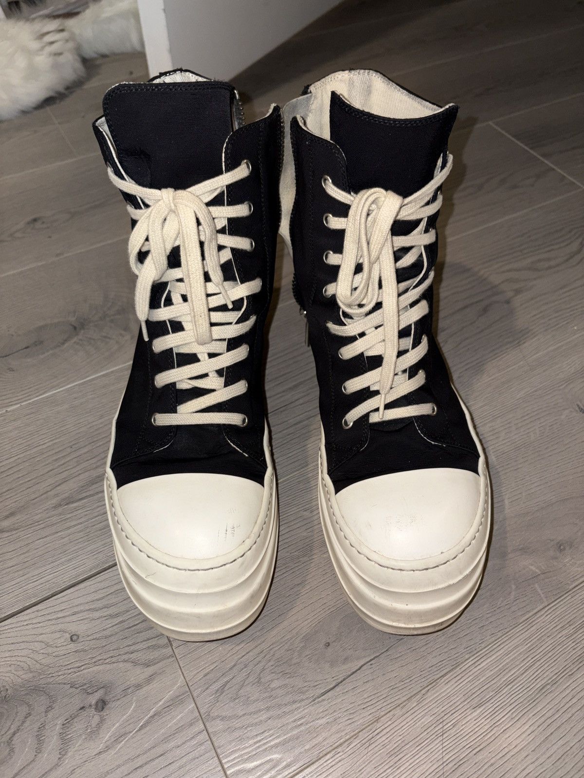Rick Owens Rick Owen Ramons Double Bumper Pentagram Sneakers Size US 10 / EU 43 - 1 Thumbnail