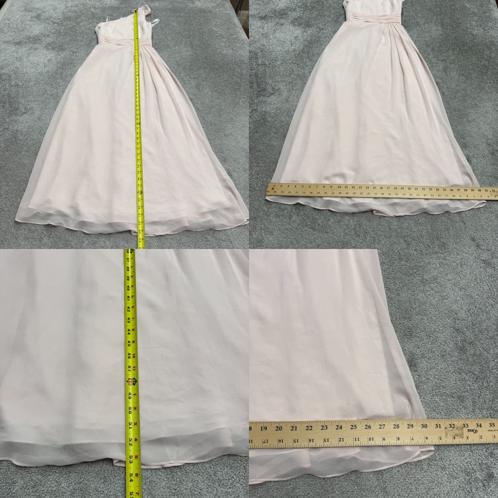Pinko **Azazie Cleo Bridesmaid Formal Long Dress Pink One Shoulder Chiffon** User: **Cleo Azazie Bridesmaid Formal Long Pink Chiffon One Shoulder** Size XL / US 12-14 / IT 48-50 - 8 Thumbnail