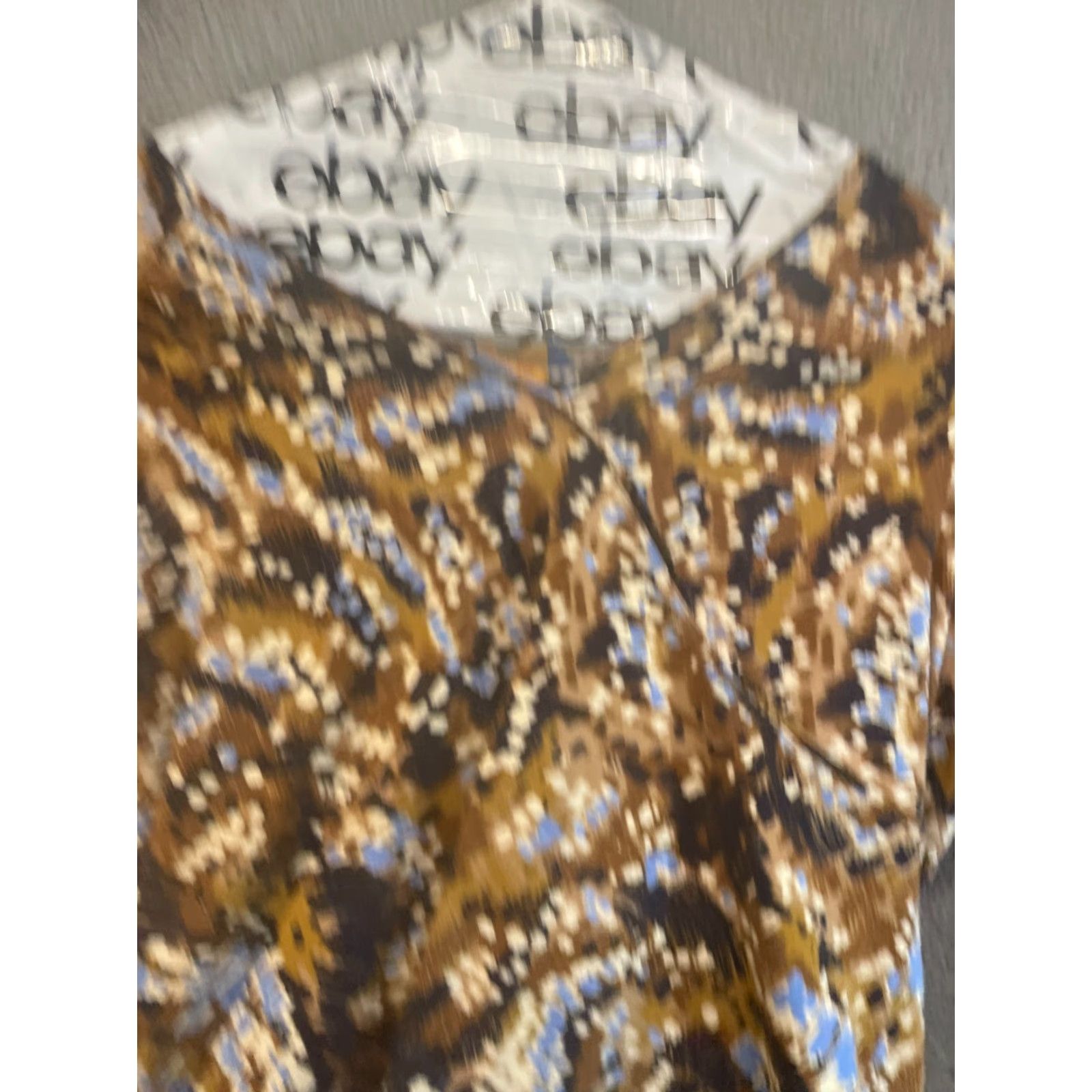 Vintage VINTAGE Ruby Rd. Blouse 3/4 Sleeve Pullover XL Brown Print Pattern Womens Size XL / US 12-14 / IT 48-50 - 4 Thumbnail
